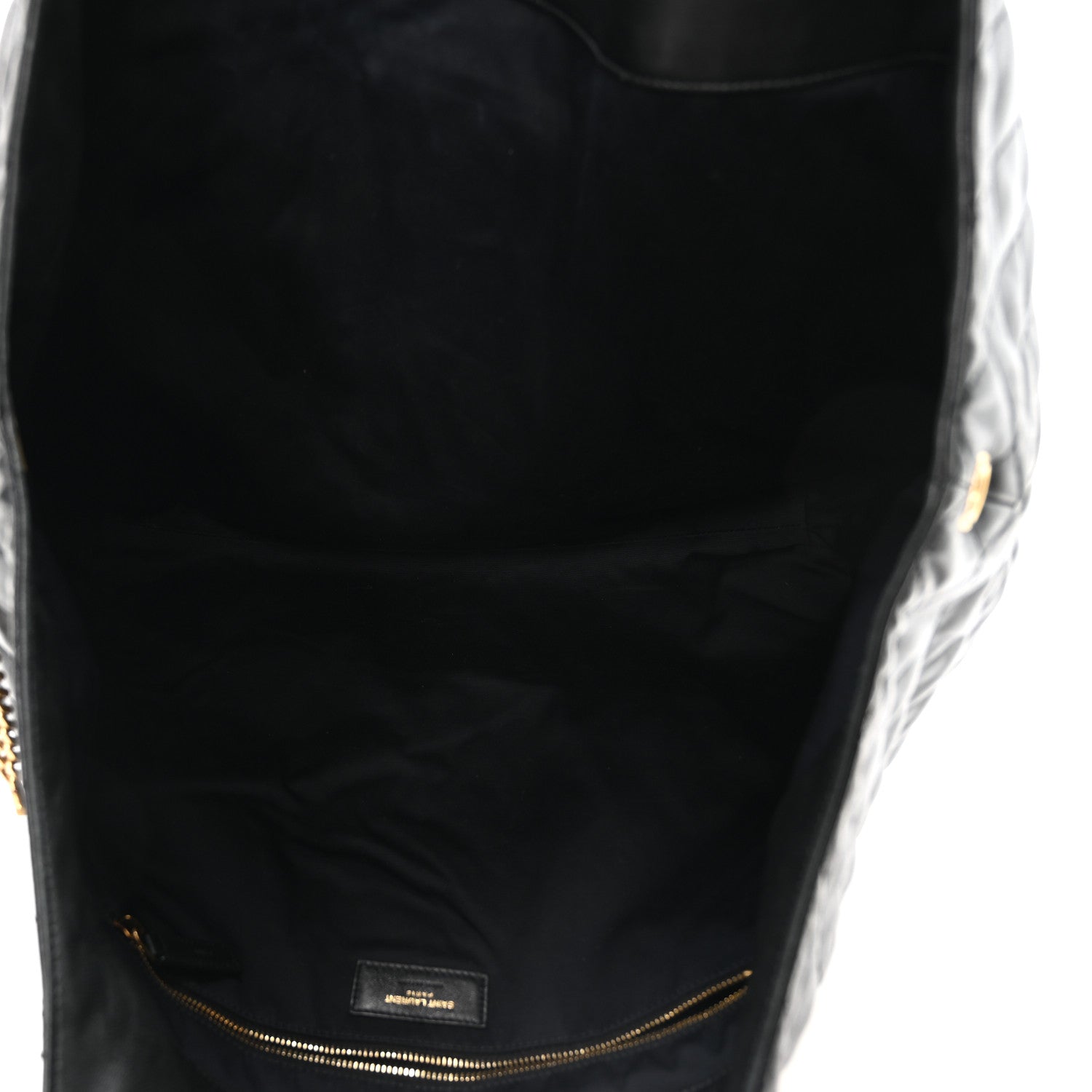 Lambskin Quilted Maxi Icare Shopping Tote Black — view 4