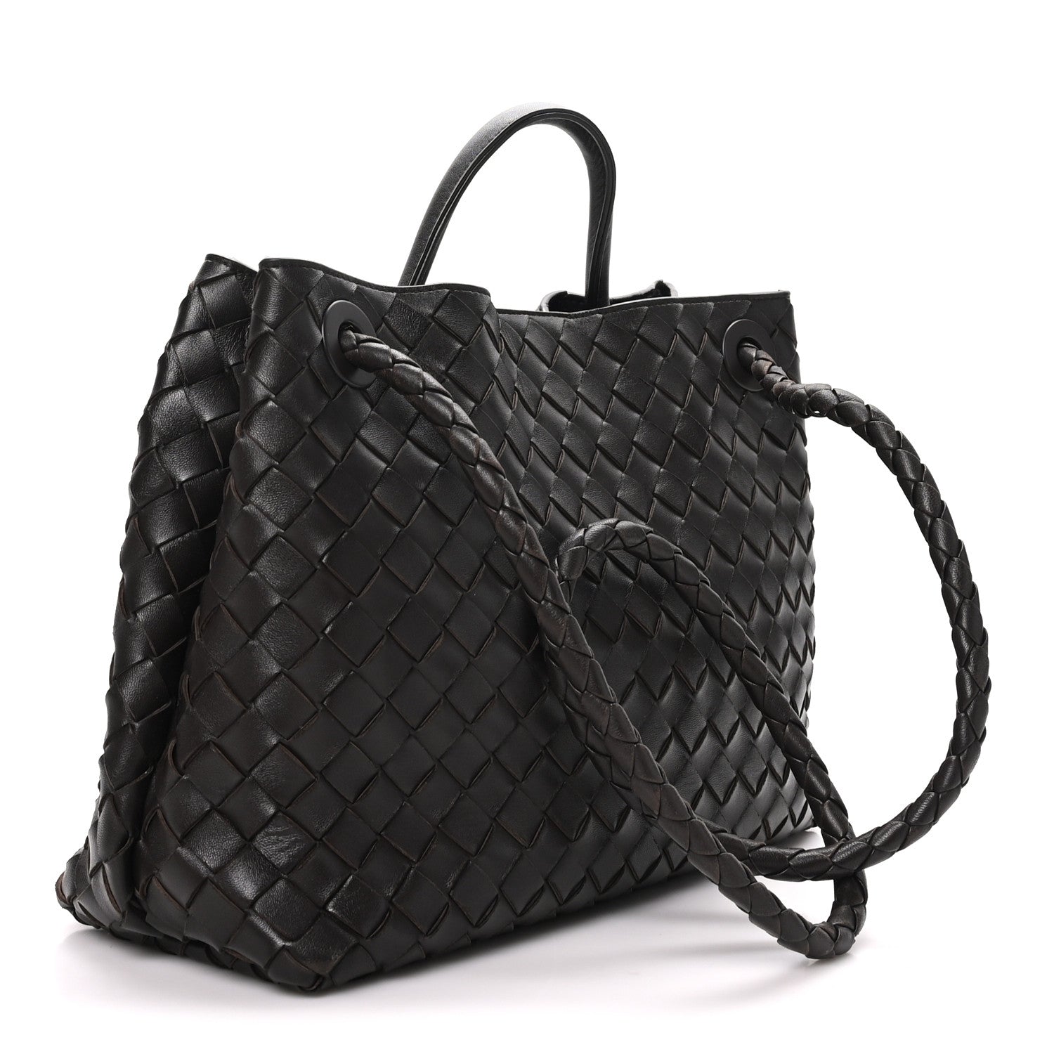 Nappa Intrecciato Medium Andiamo Shoulder Bag Fondant — view 3