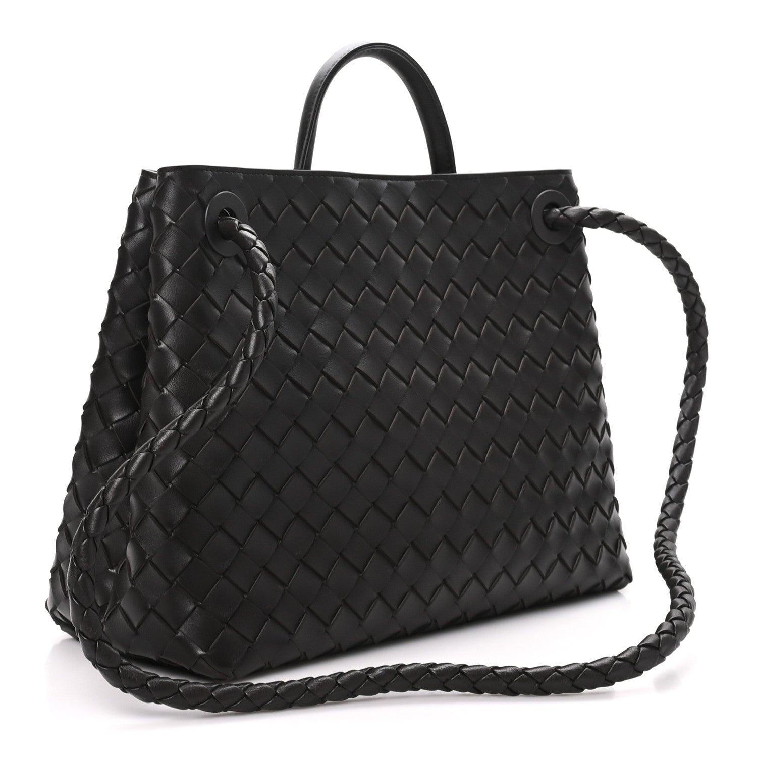 Nappa Intrecciato Medium Andiamo Shoulder Bag Fondant — view 3