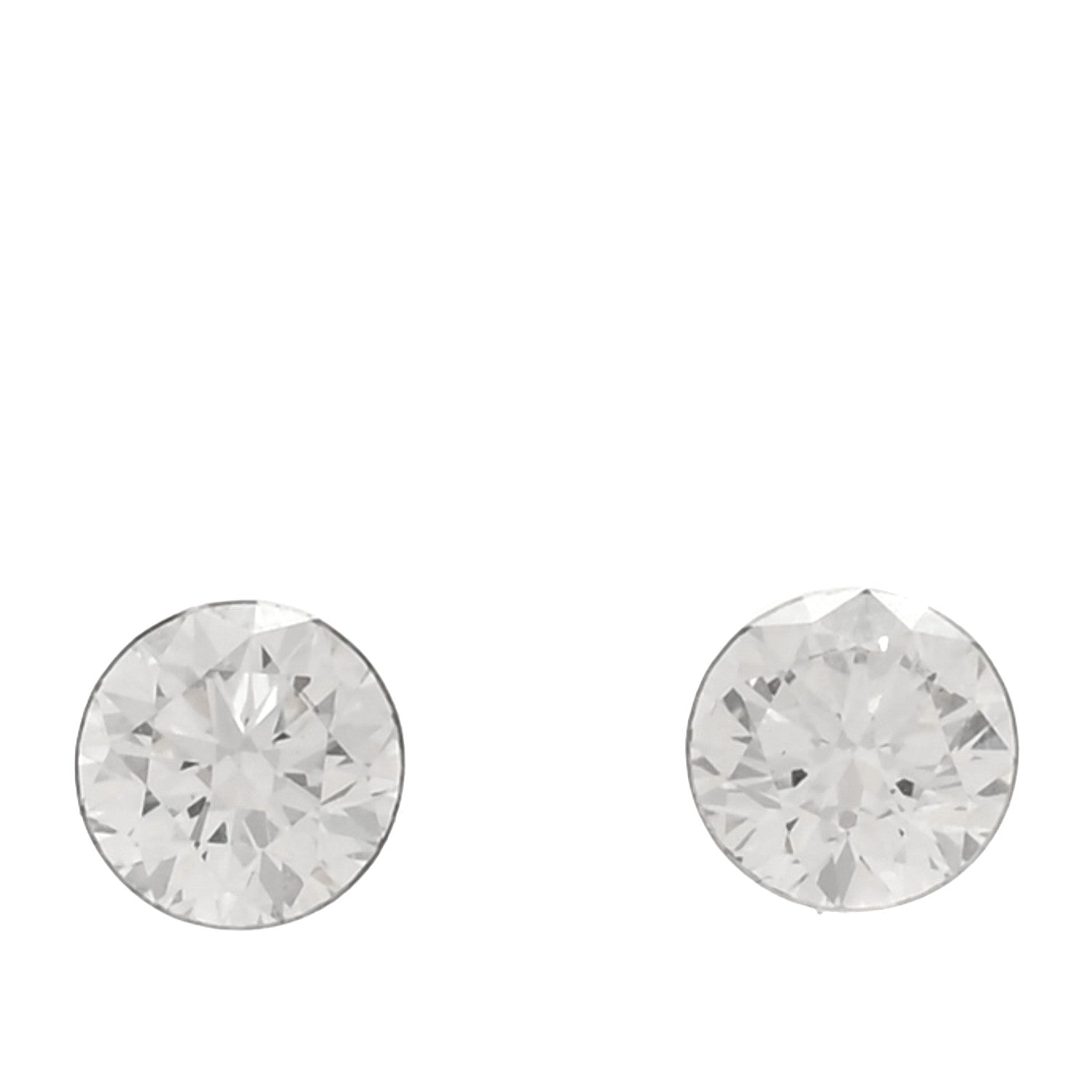 X PHARRELL Platinum Metal Diamond 1.17ctw TItan Stud Earrings