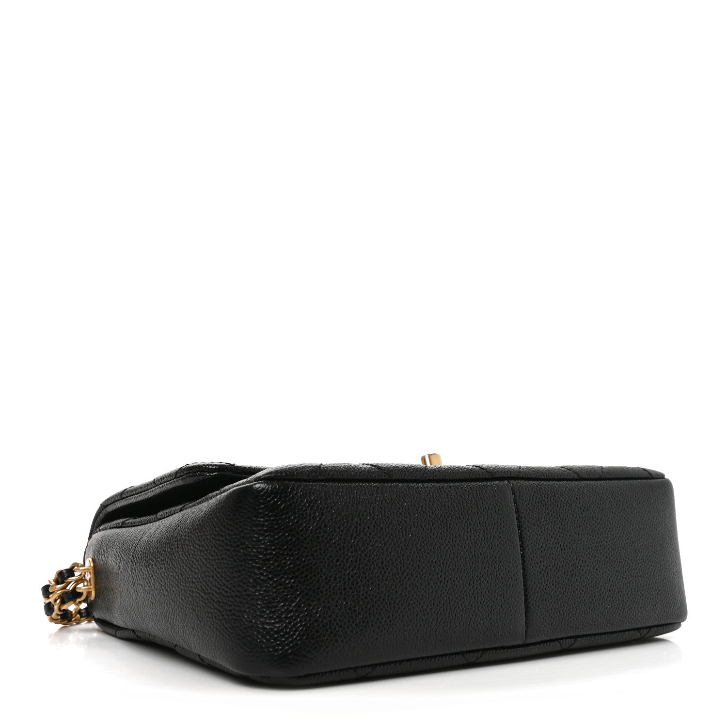 Shiny Caviar Quilted Small Chain Melody Flap Black — view 4
