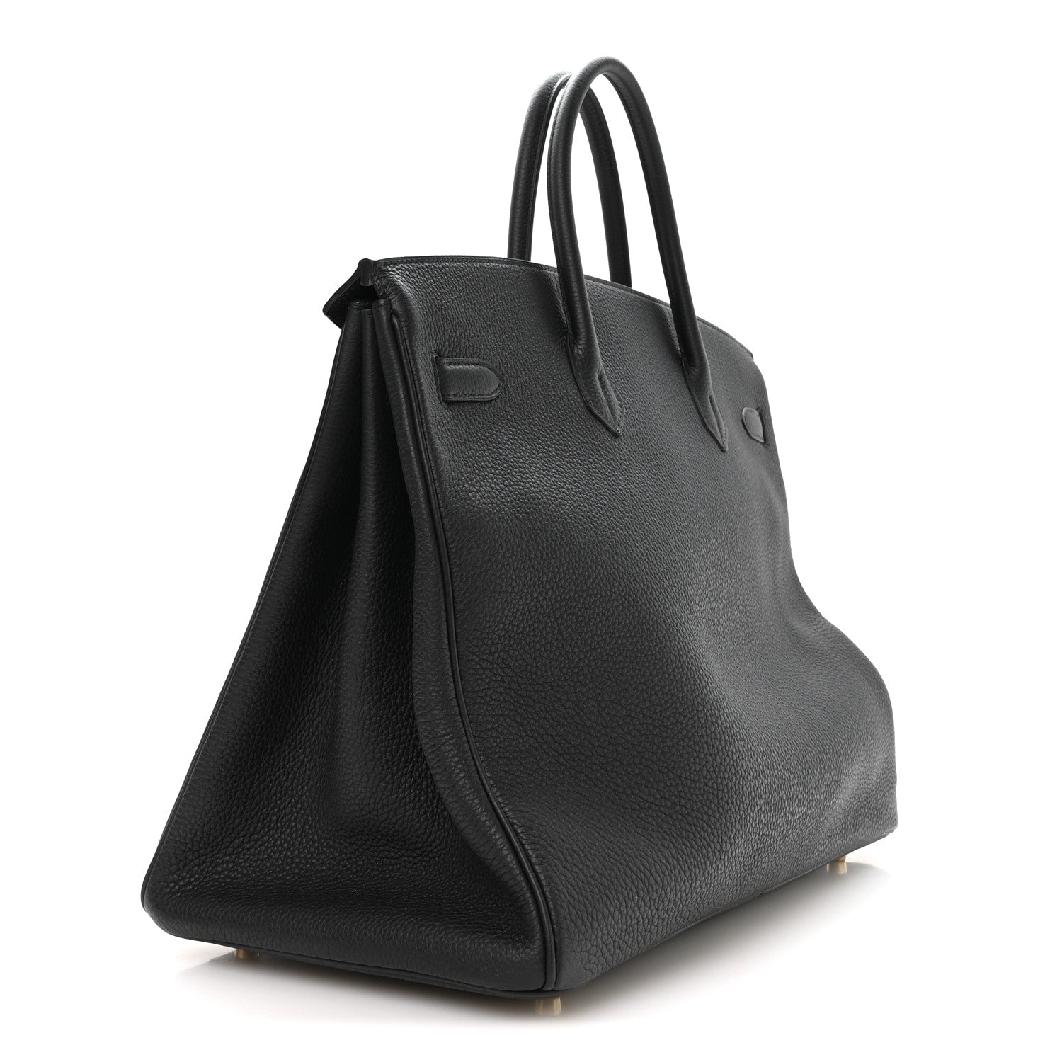 Togo Horseshoe Birkin 40 Black Gris Perle — view 3