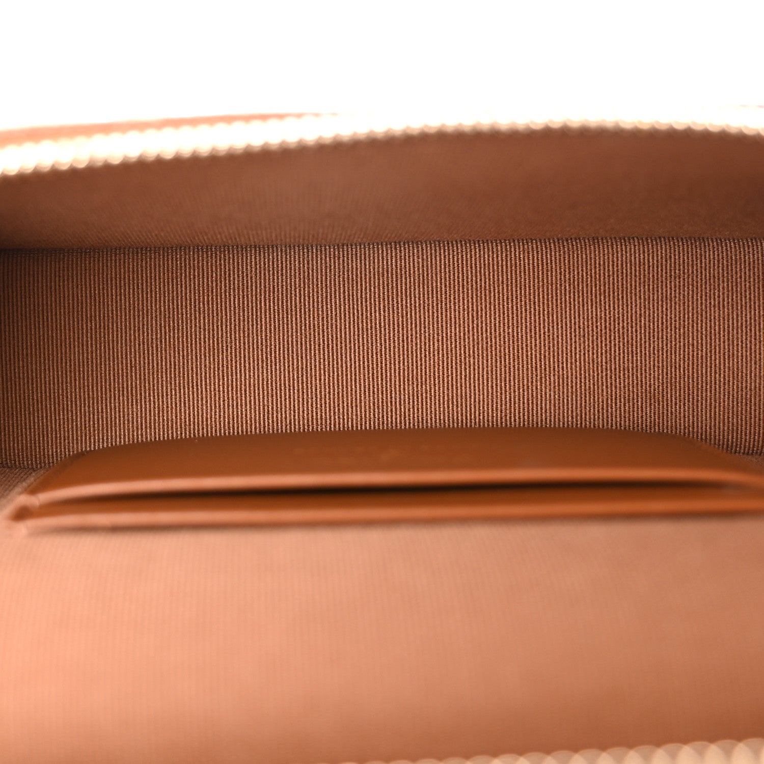Caviar Quilted Top Handle Slim Vanity With Chain Camel — view 5