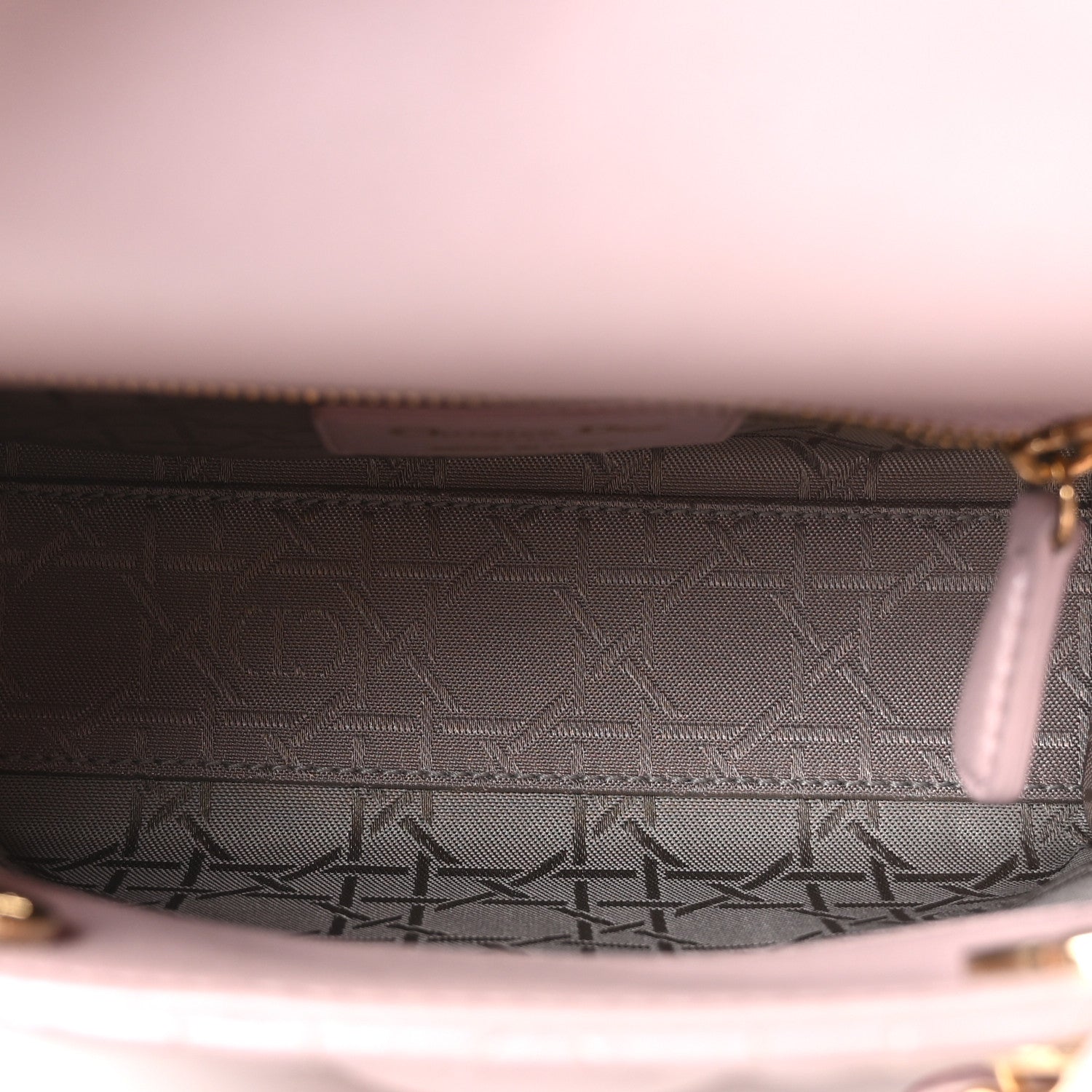 Metallic Lambskin Cannage Mini Lady Dior Lotus — view 5