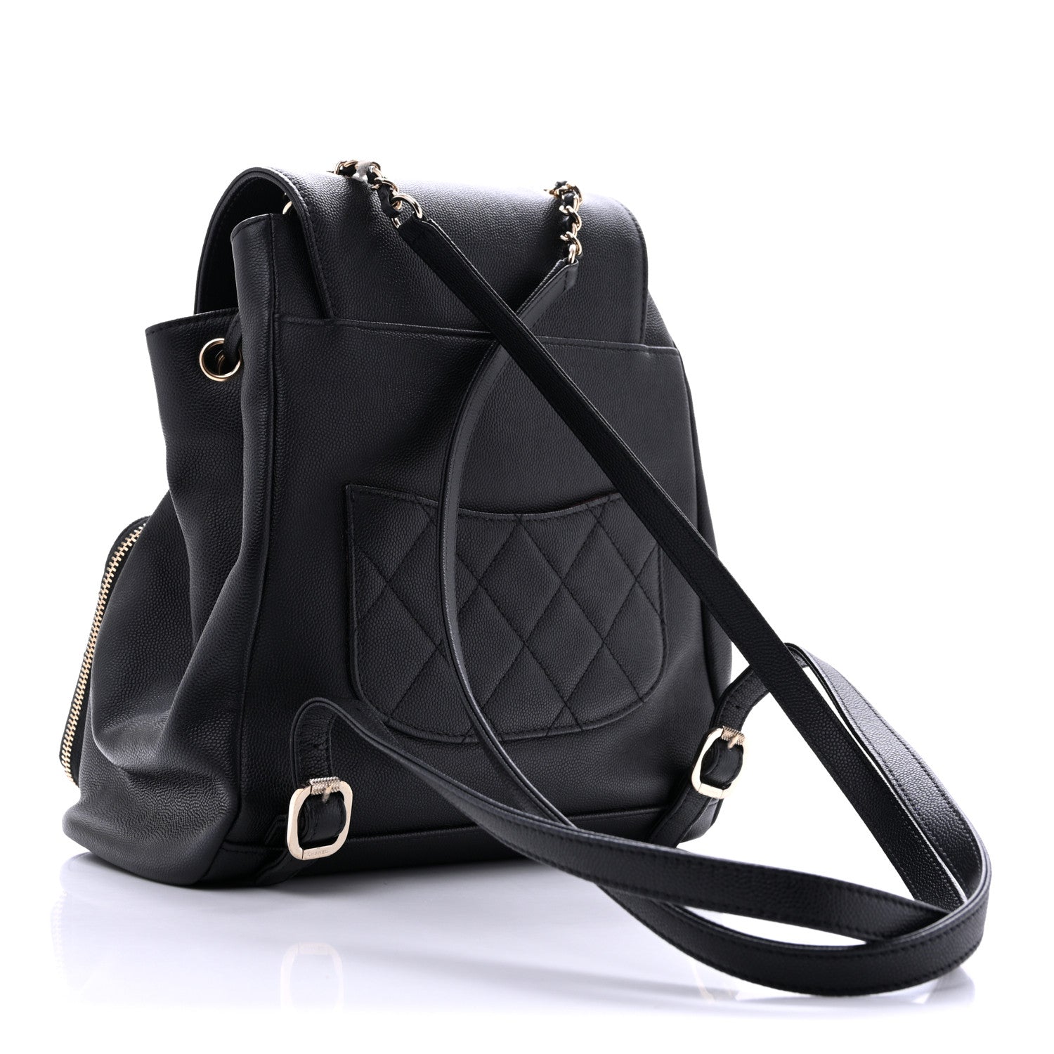 Caviar Quilted Business Affinity Backpack Black — view 3