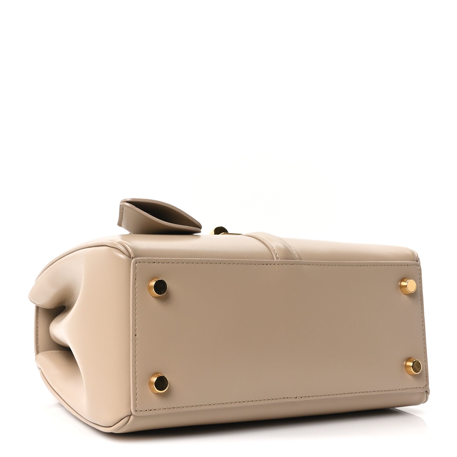 Satinated Calfskin Small 16 Top Handle Bag Nude — view 4