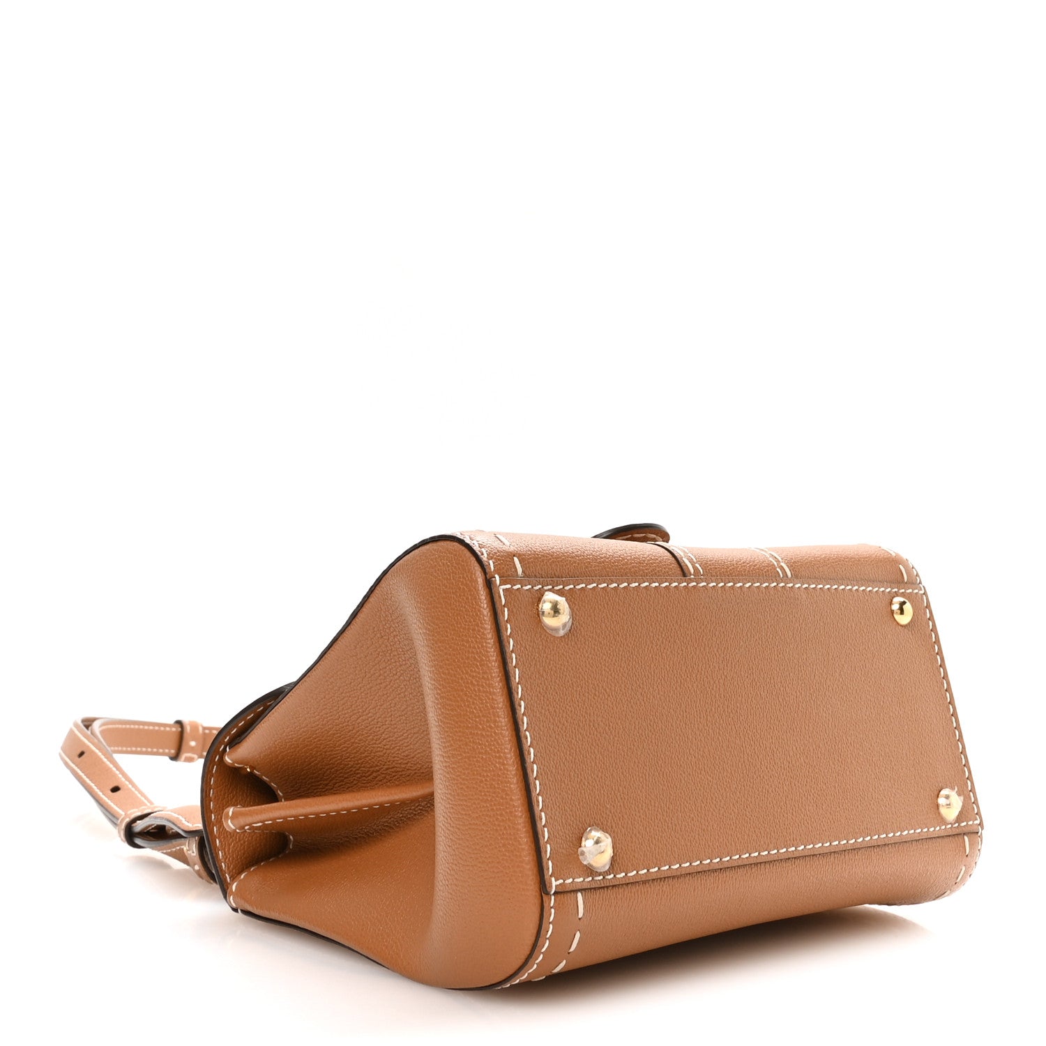 Grained Rodeo Calfskin Surpique Mini Brillant Satchel Vegetal Ivory — view 5