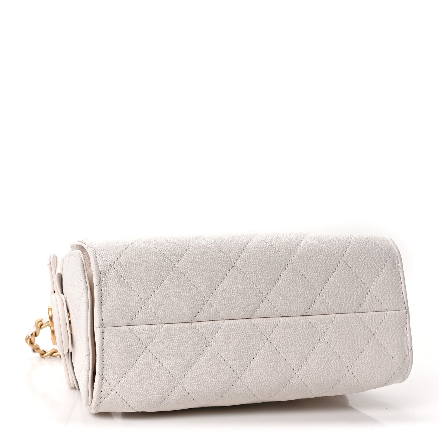 Caviar Quilted Mini Chanel 25 Handbag White — view 4