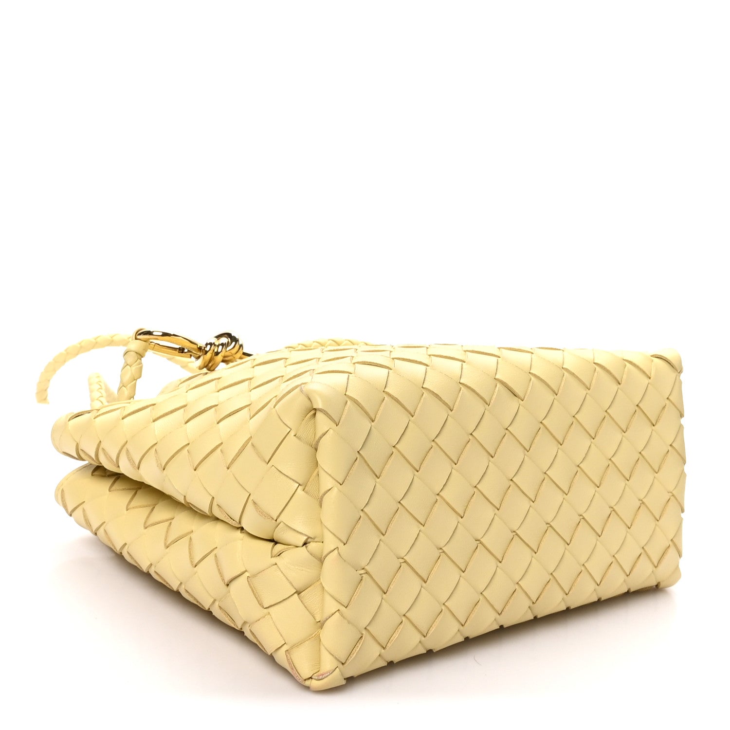 Nappa Intrecciato Small Andiamo Shoulder Bag Chamomile — view 4