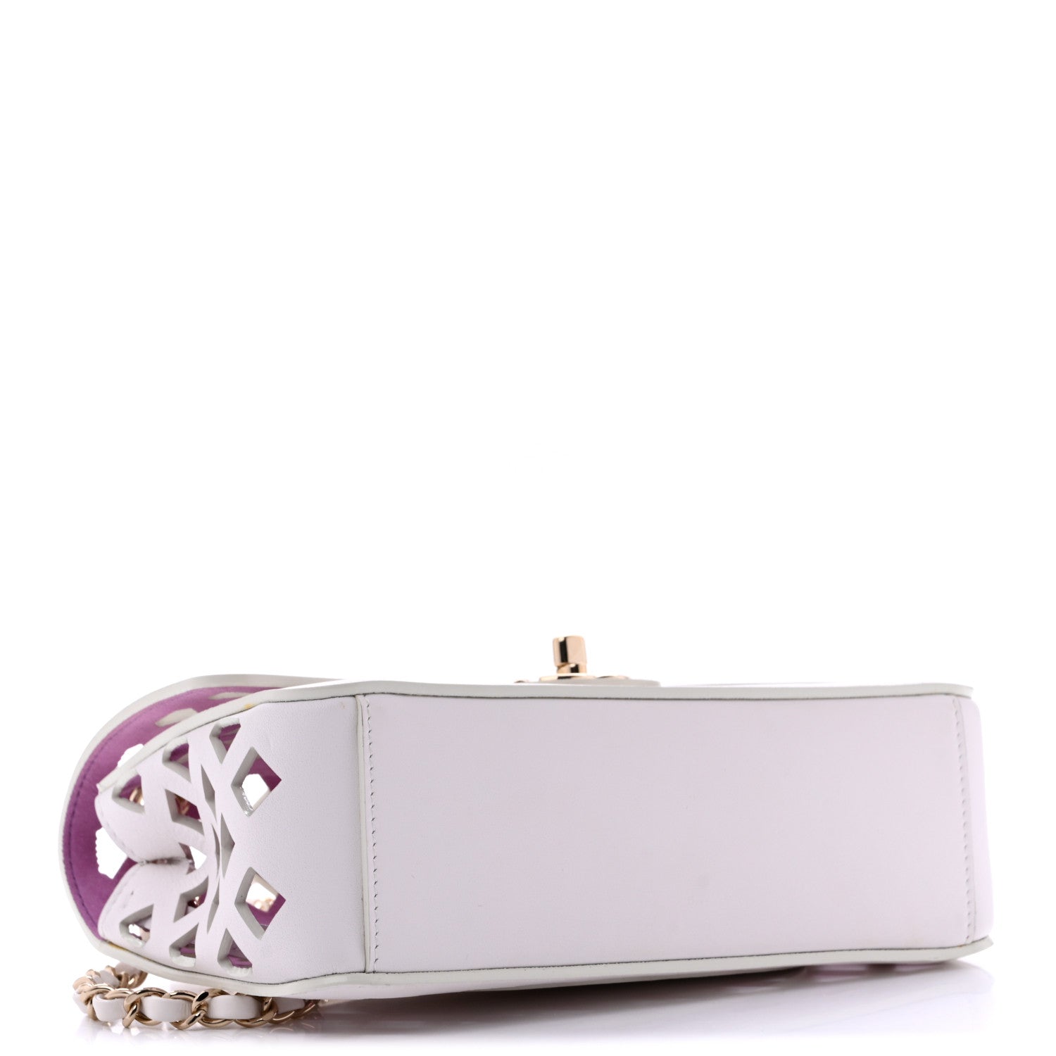 Lambskin Small Sea Through Flap White Multicolor — view 4
