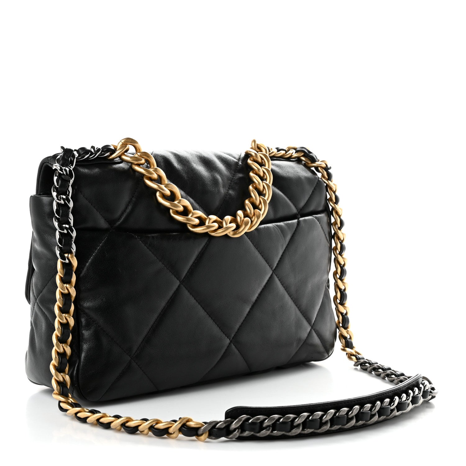 Lambskin Quilted Large Chanel 19 Flap Black — view 3