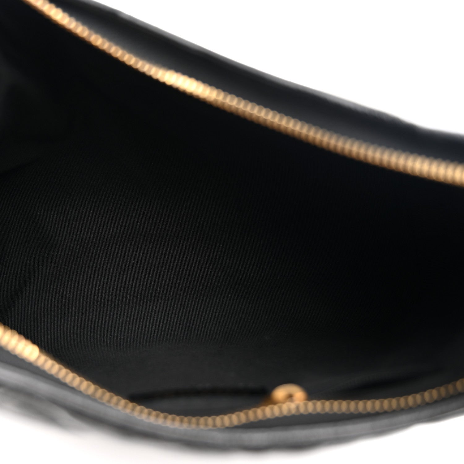 Shiny Crumpled Lambskin Quilted CC Funky Town Hobo Black — view 5