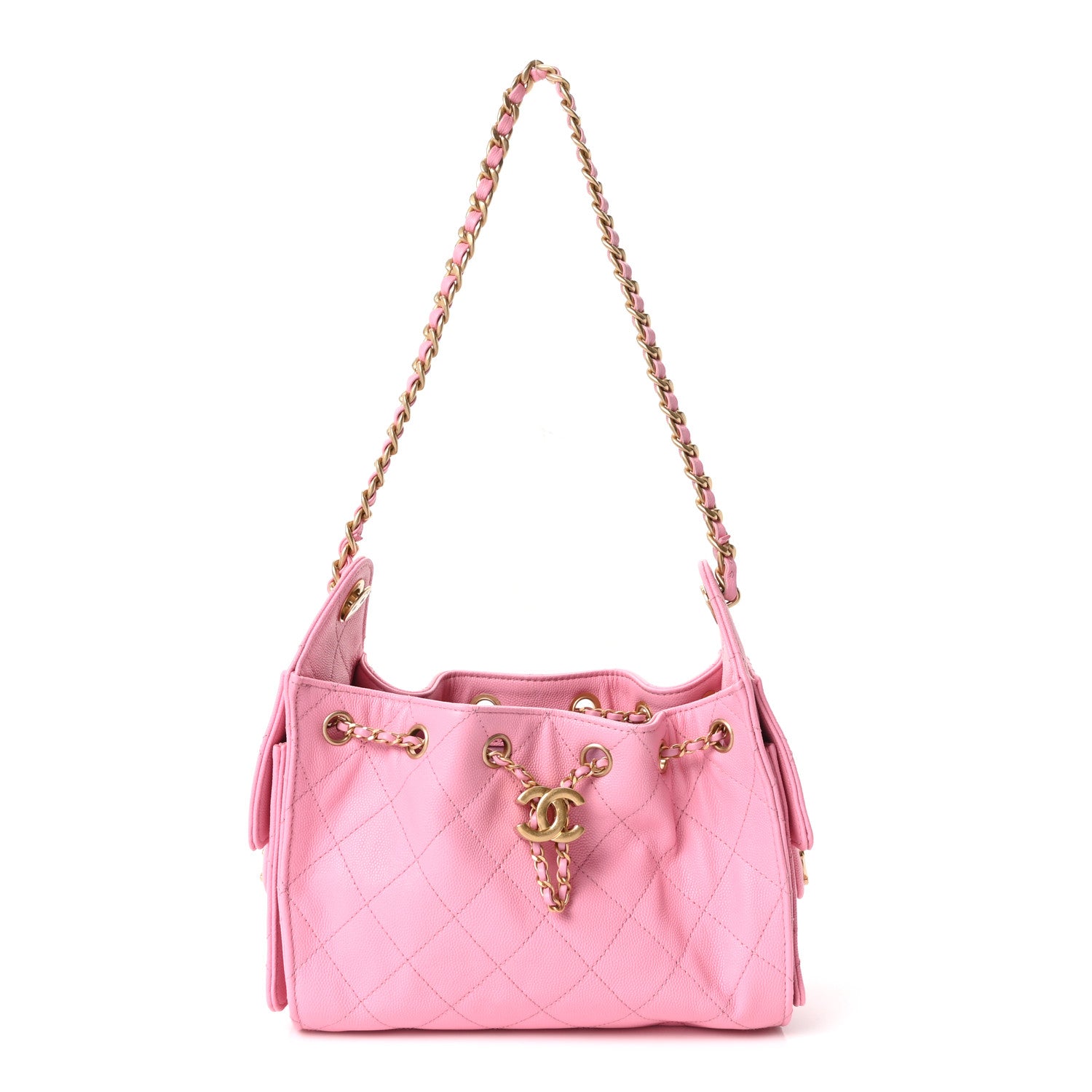 Caviar Quilted Mini Chanel 25 Handbag Pink