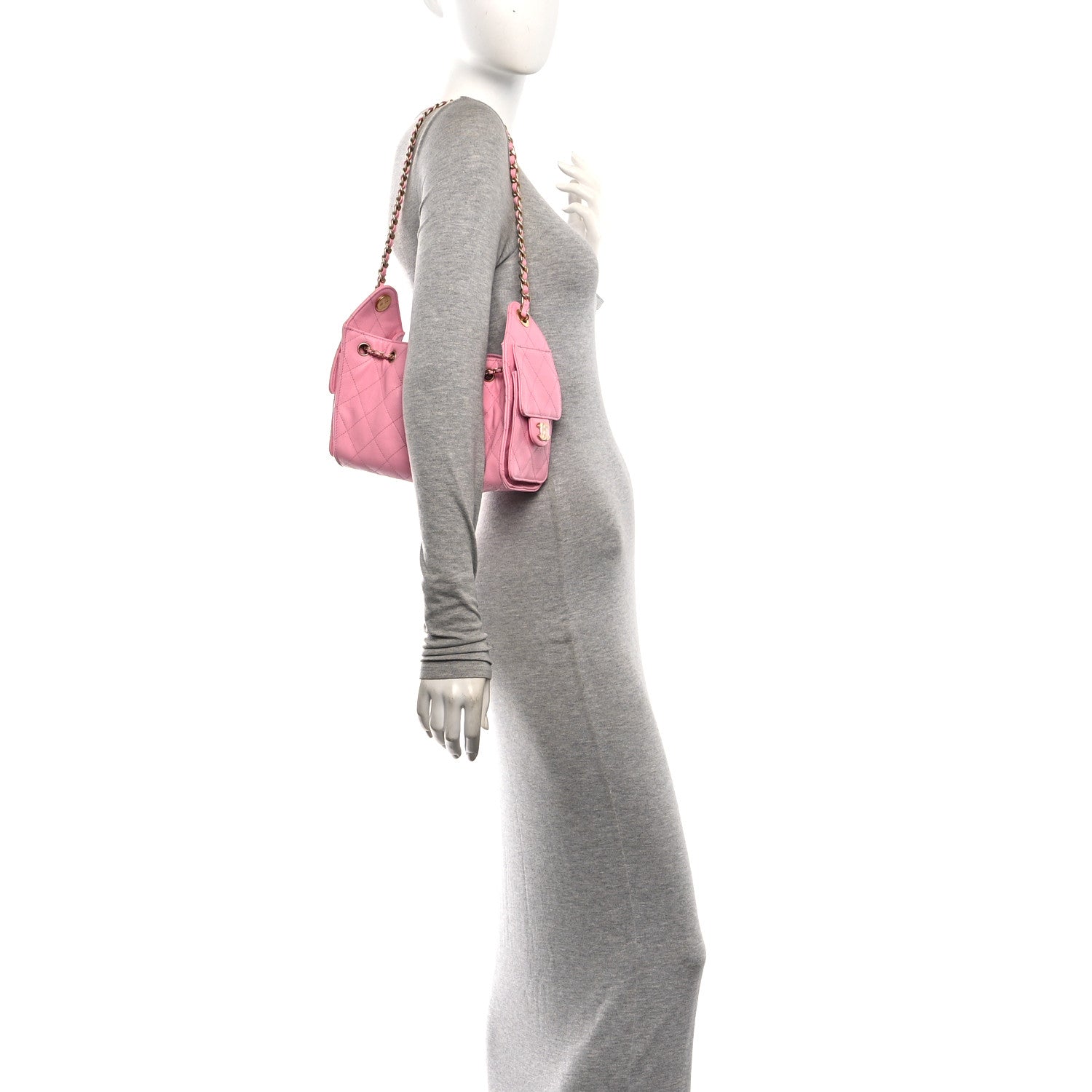 Caviar Quilted Mini Chanel 25 Handbag Pink — view 2
