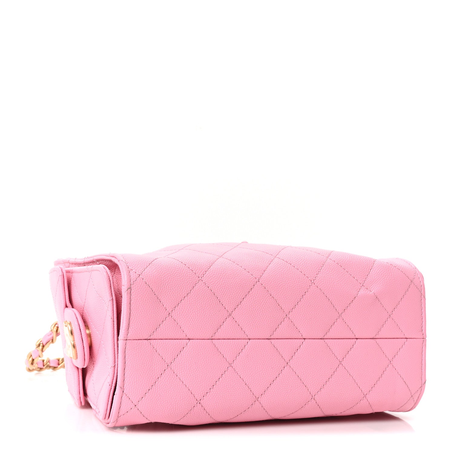 Caviar Quilted Mini Chanel 25 Handbag Pink — view 4