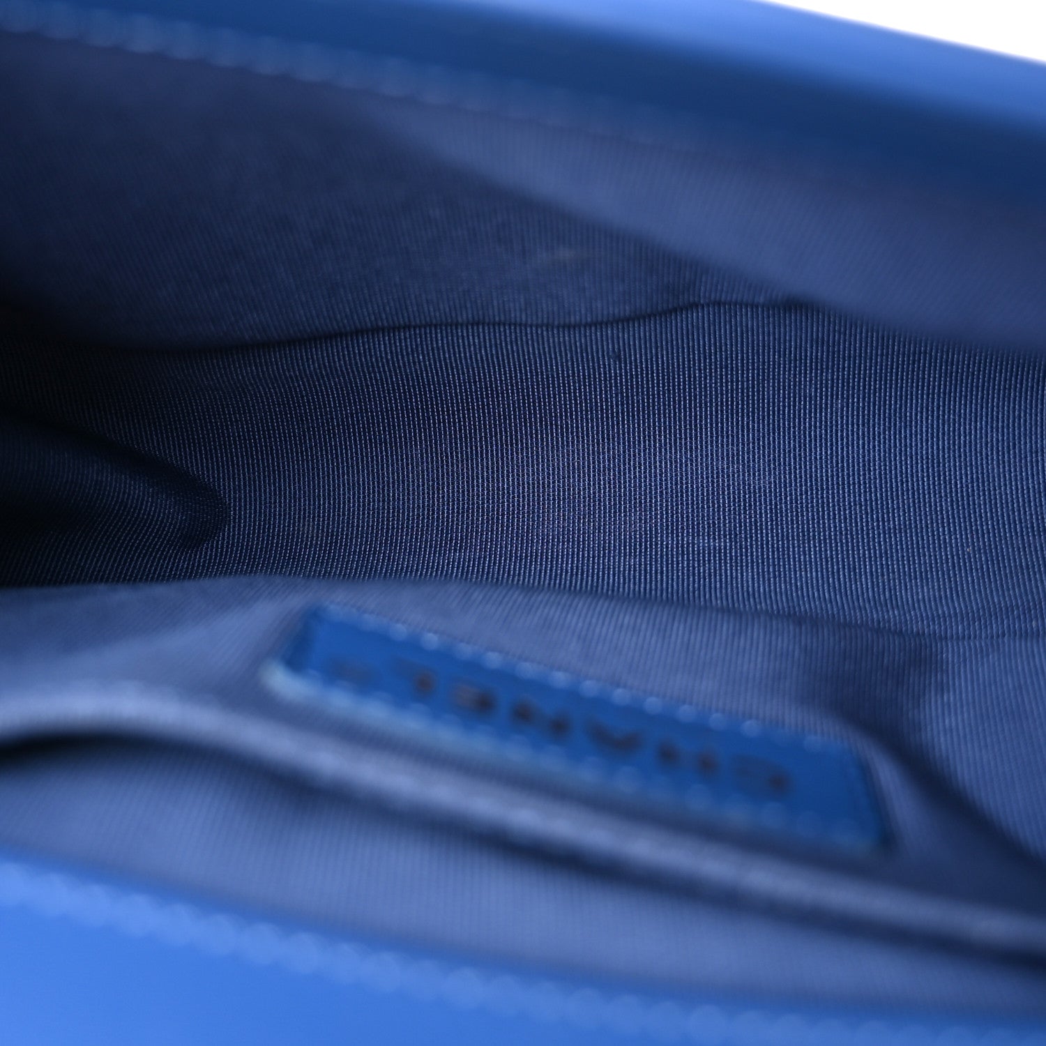 Lambskin Quilted Small Boy Flap Blue — view 5
