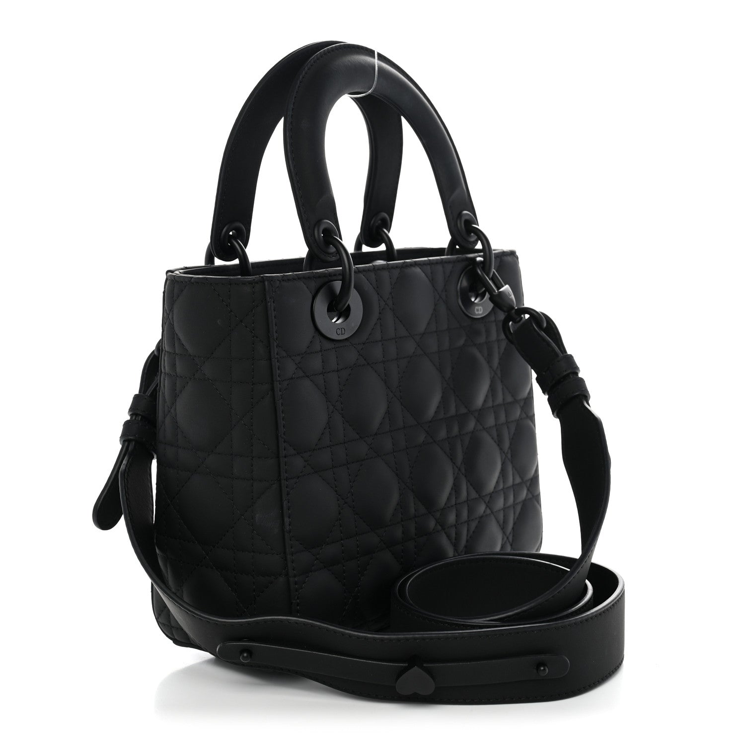 Ultra Matte Calfskin Cannage Small My ABCDior Lady Dior Black — view 3