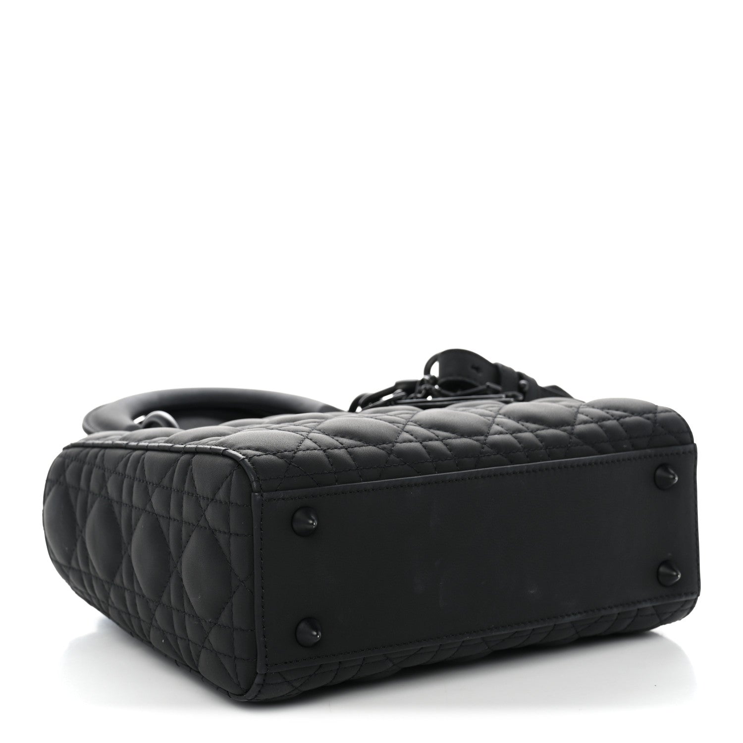 Ultra Matte Calfskin Cannage Small My ABCDior Lady Dior Black — view 4