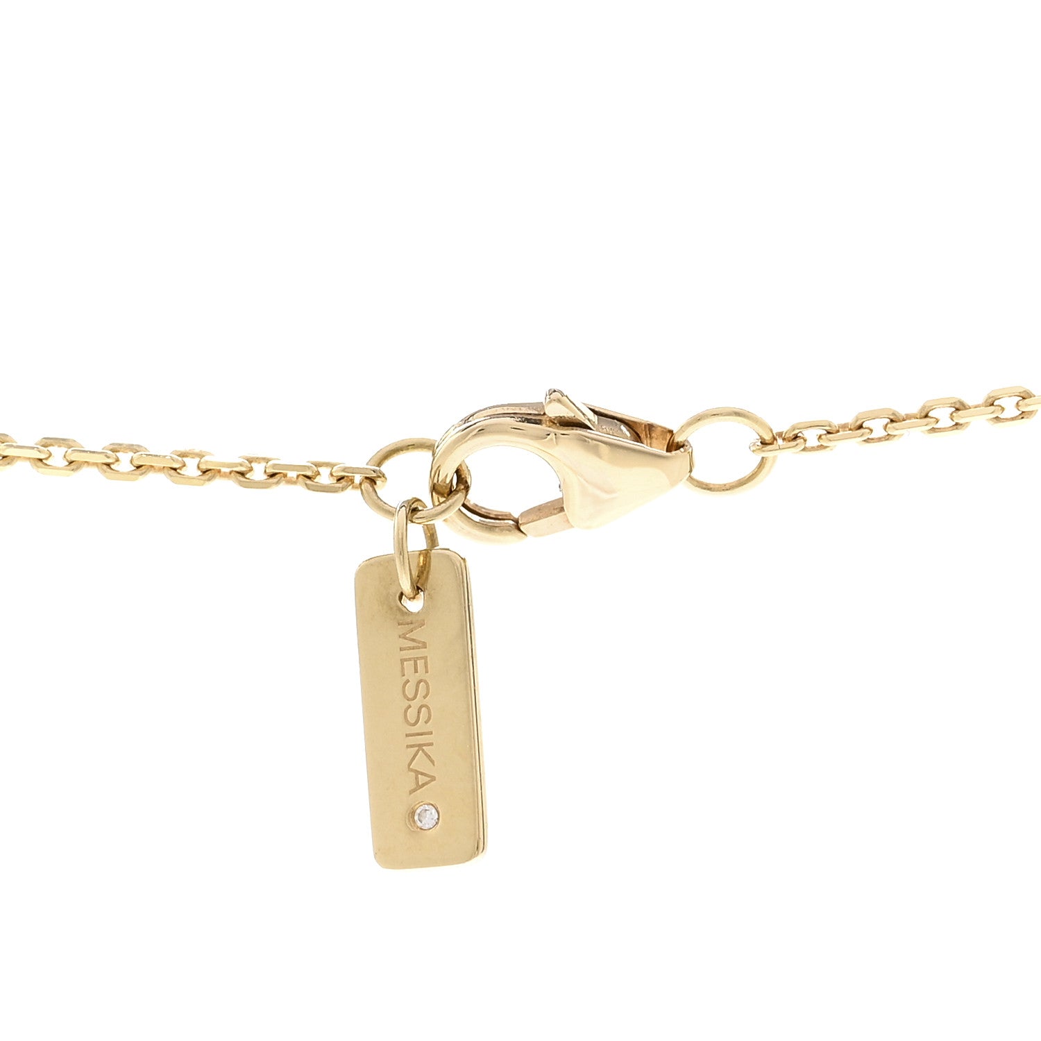 18K Yellow Gold Diamond Large Move Classic Pave Necklace — view 4