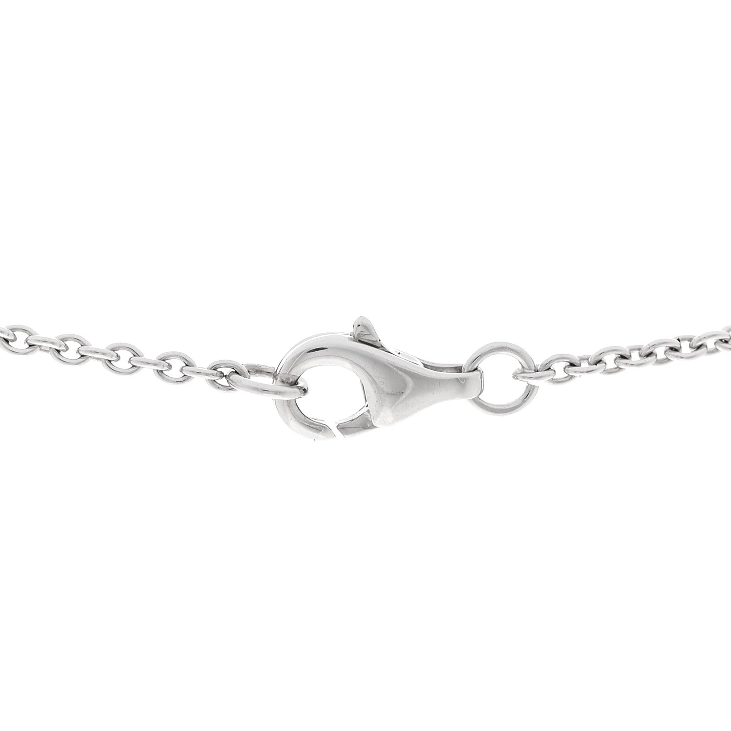 18K White Gold Diamond Bouton de Camelia Pendant Necklace — view 4