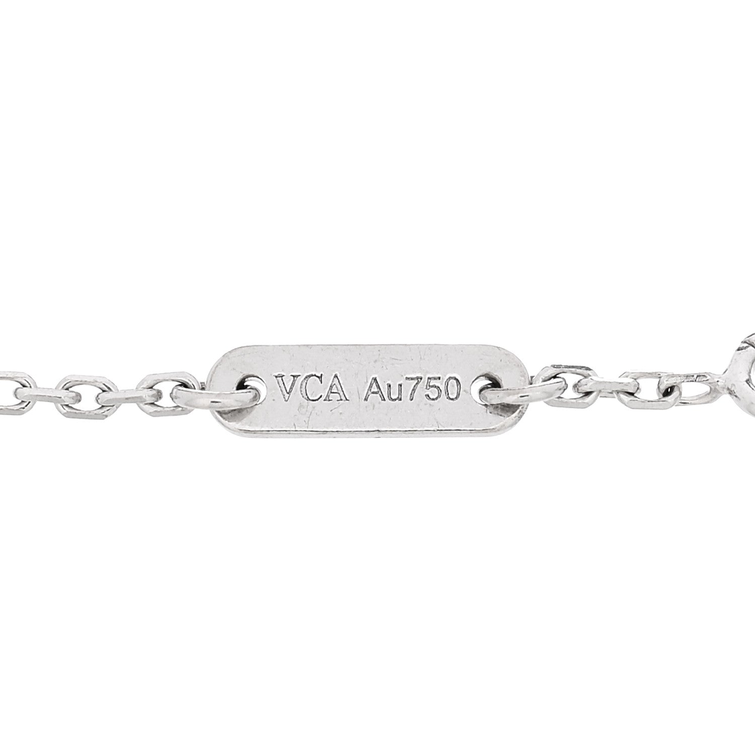 18K White Gold Diamond Sweet Alhambra Bracelet — view 3