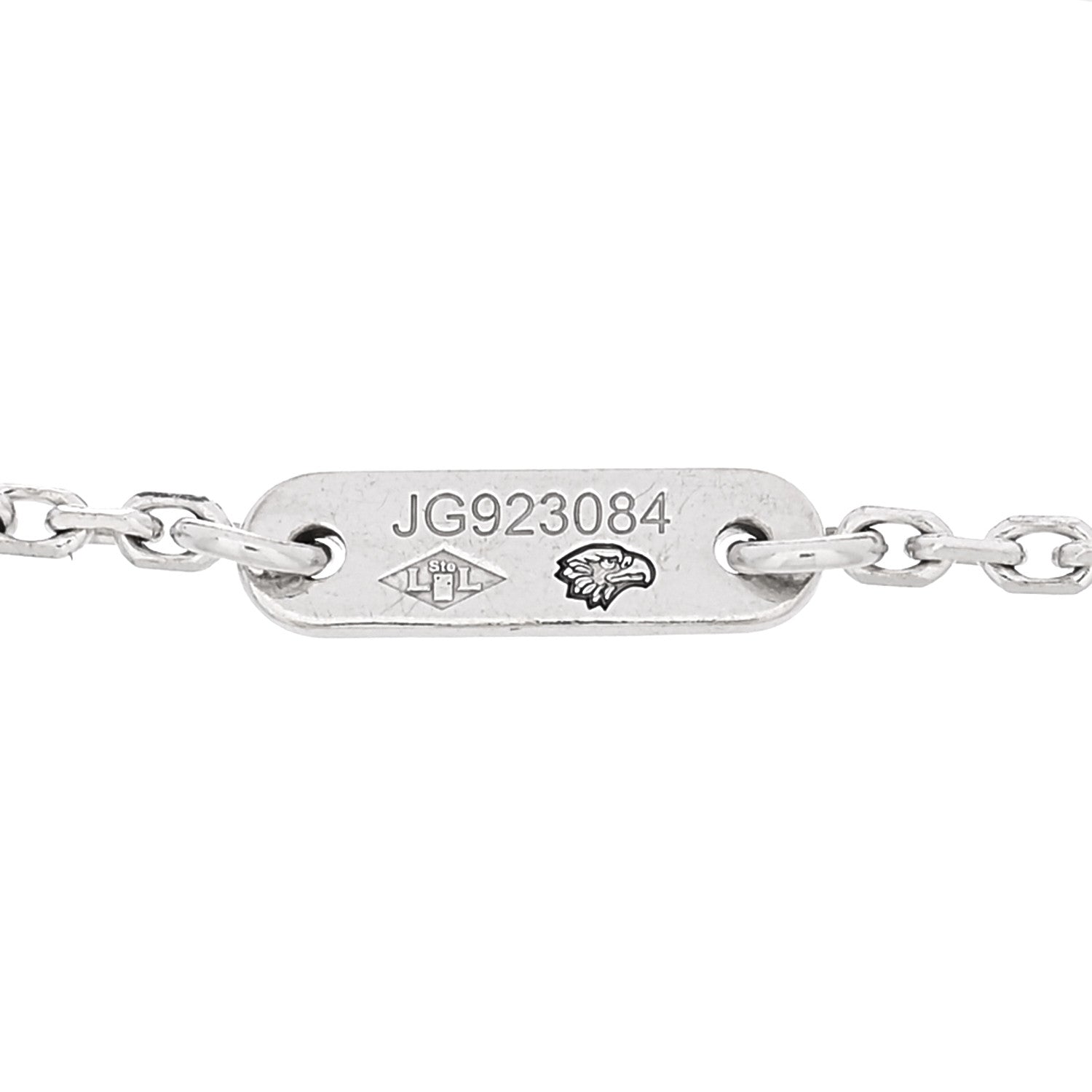 18K White Gold Diamond Sweet Alhambra Bracelet — view 4