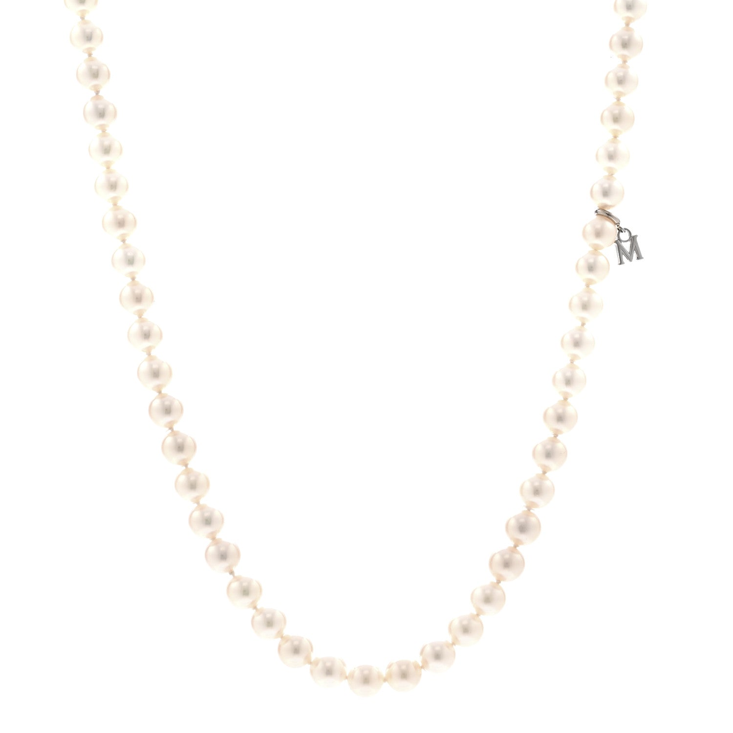 18K White Gold Akoya Cultured Pearl 6-6.5mm Strand Necklace 16" — view 1