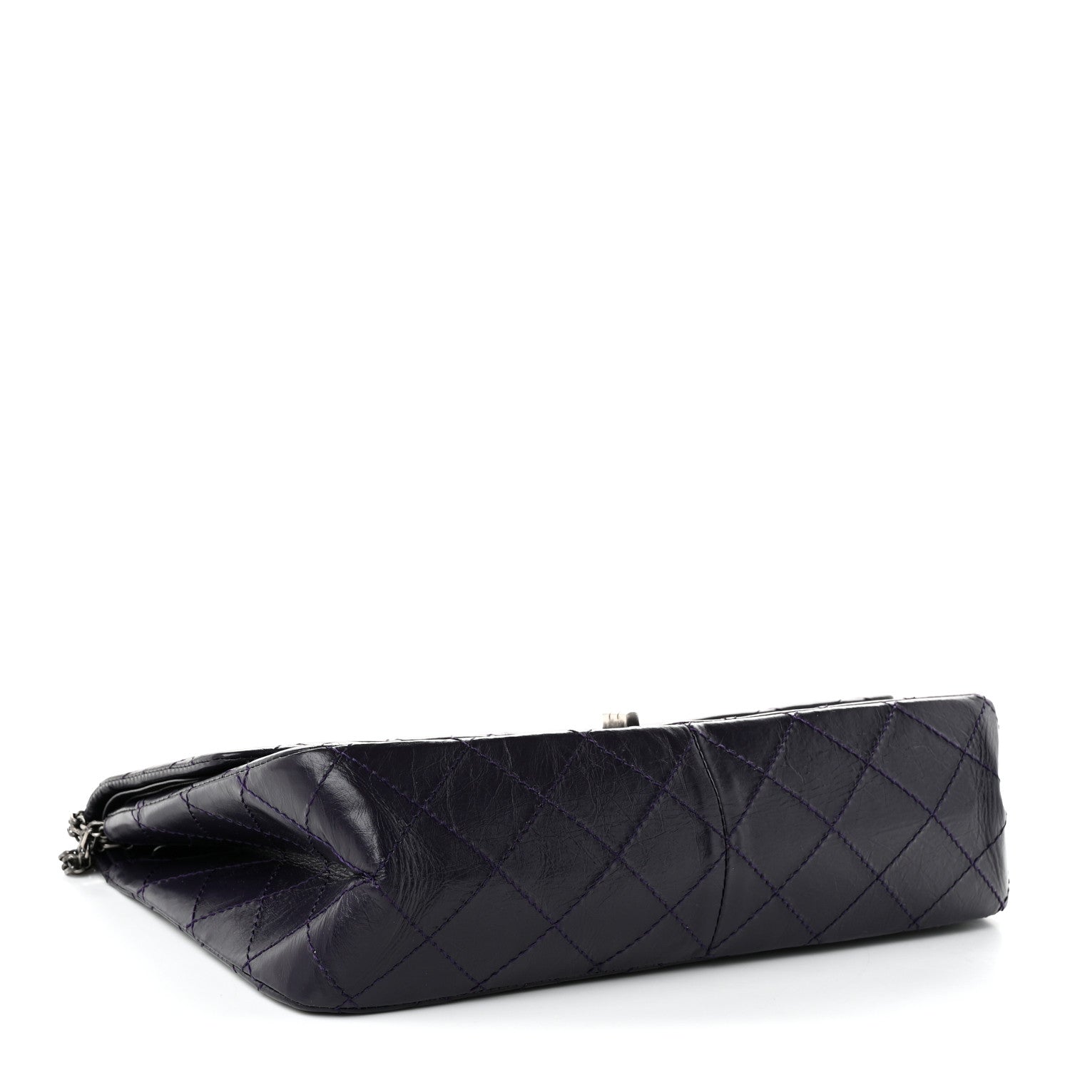 Aged Calfskin Quilted 2.55 Reissue 225 Flap Purple — view 4