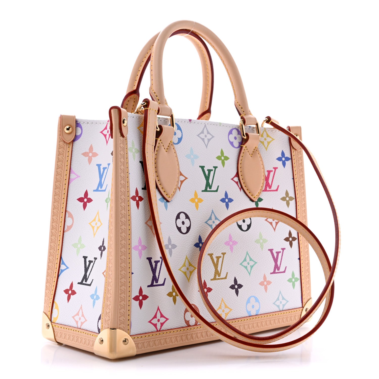 LV X TM Monogram Multicolor Onthego PM White — view 3