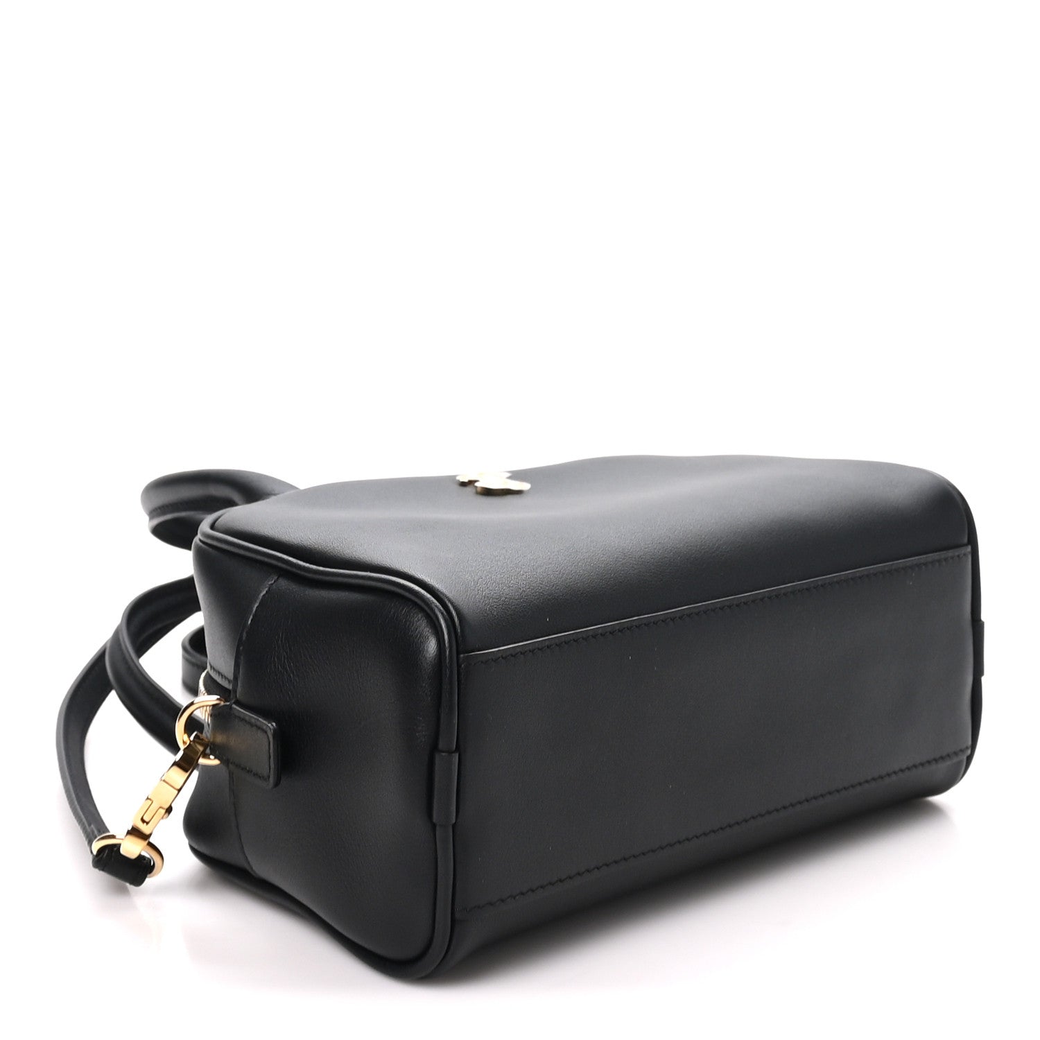 Calfskin Small Perfect Bowling Bag Black — view 4