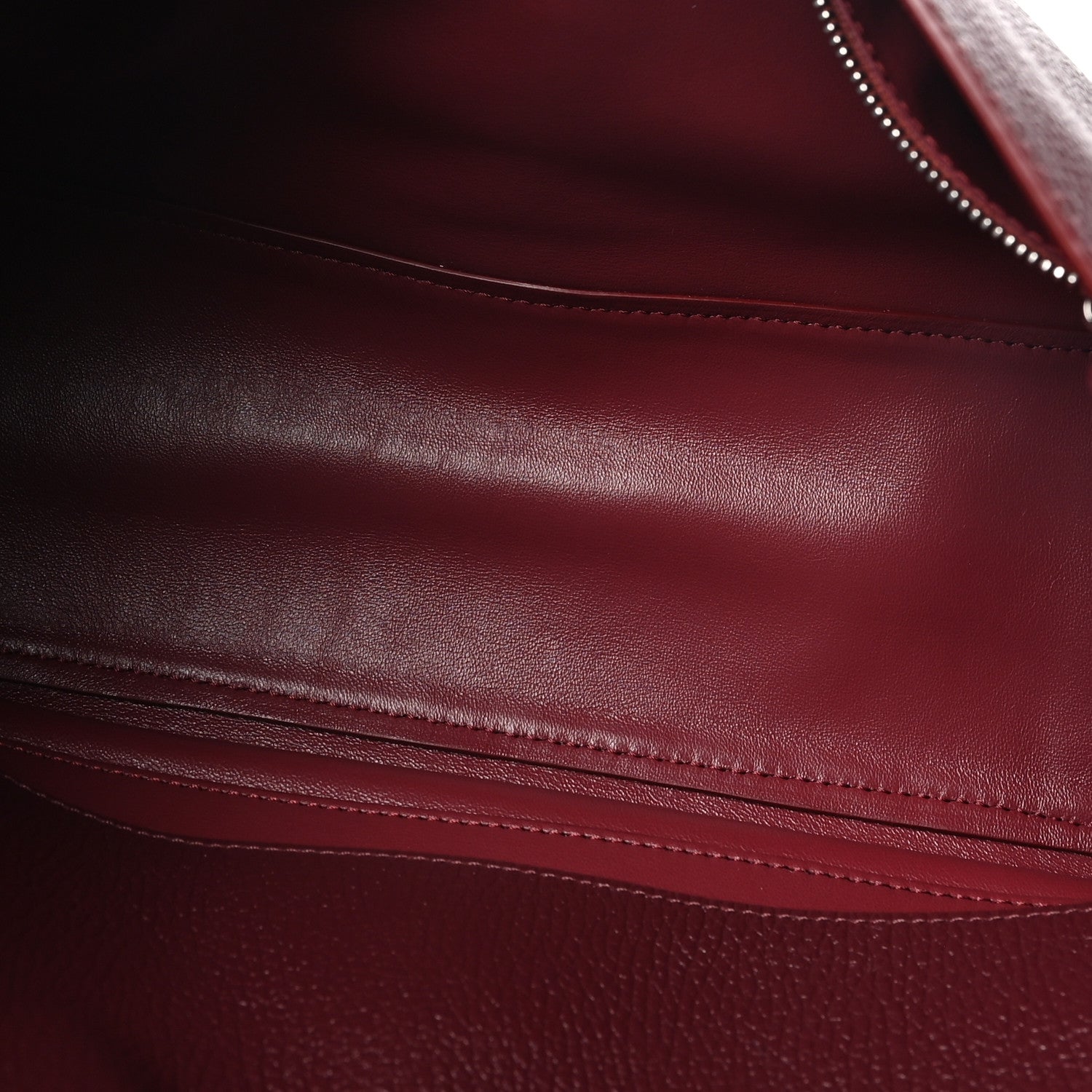 Grained Calfskin Small Souplissimo Maxi Flap Burgundy — view 5