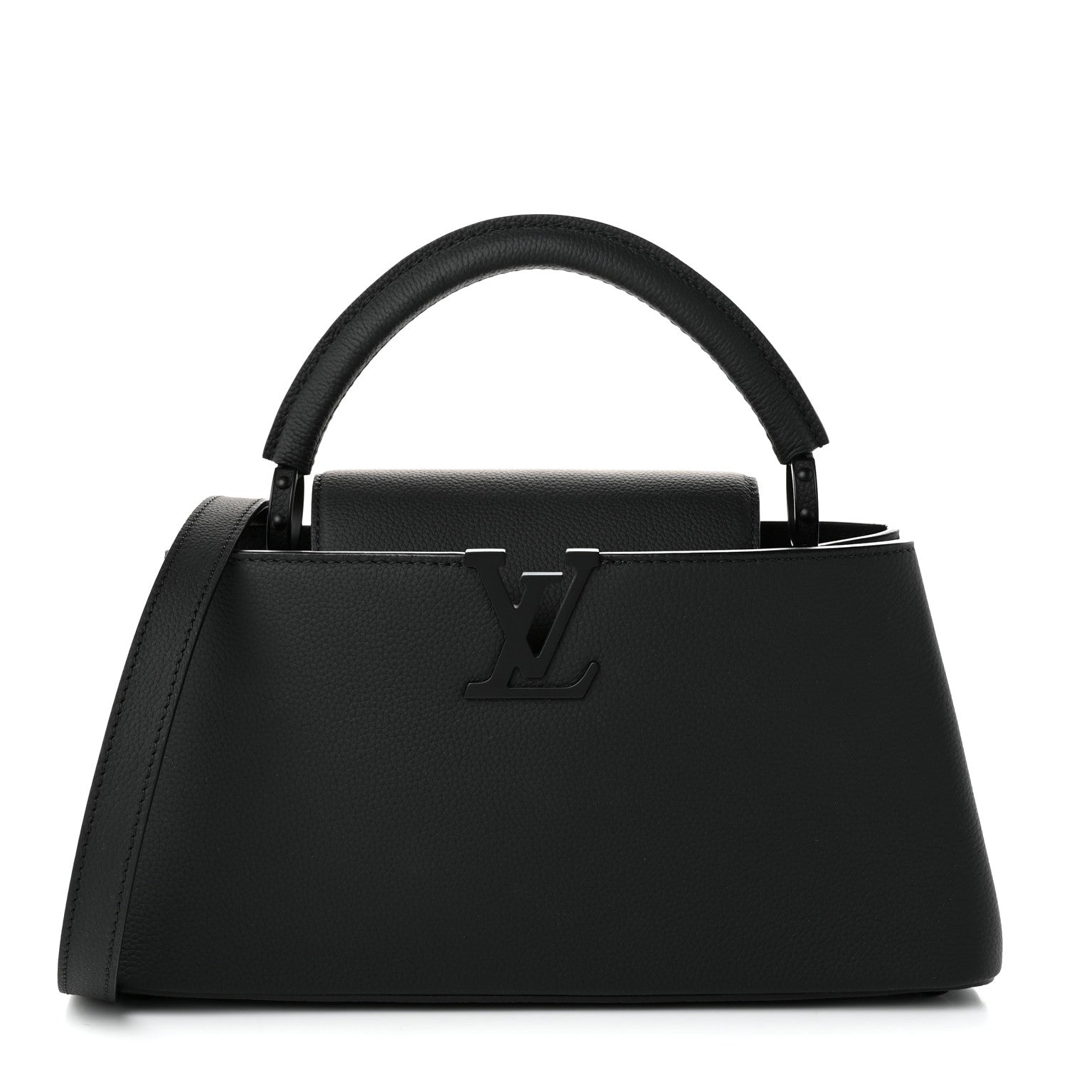 Taurillon Capucines East West MM Matte Black