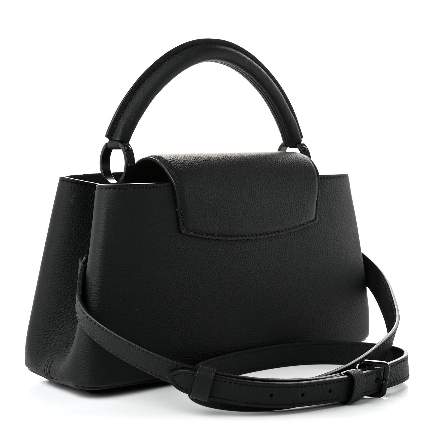 Taurillon Capucines East West MM Matte Black — view 3