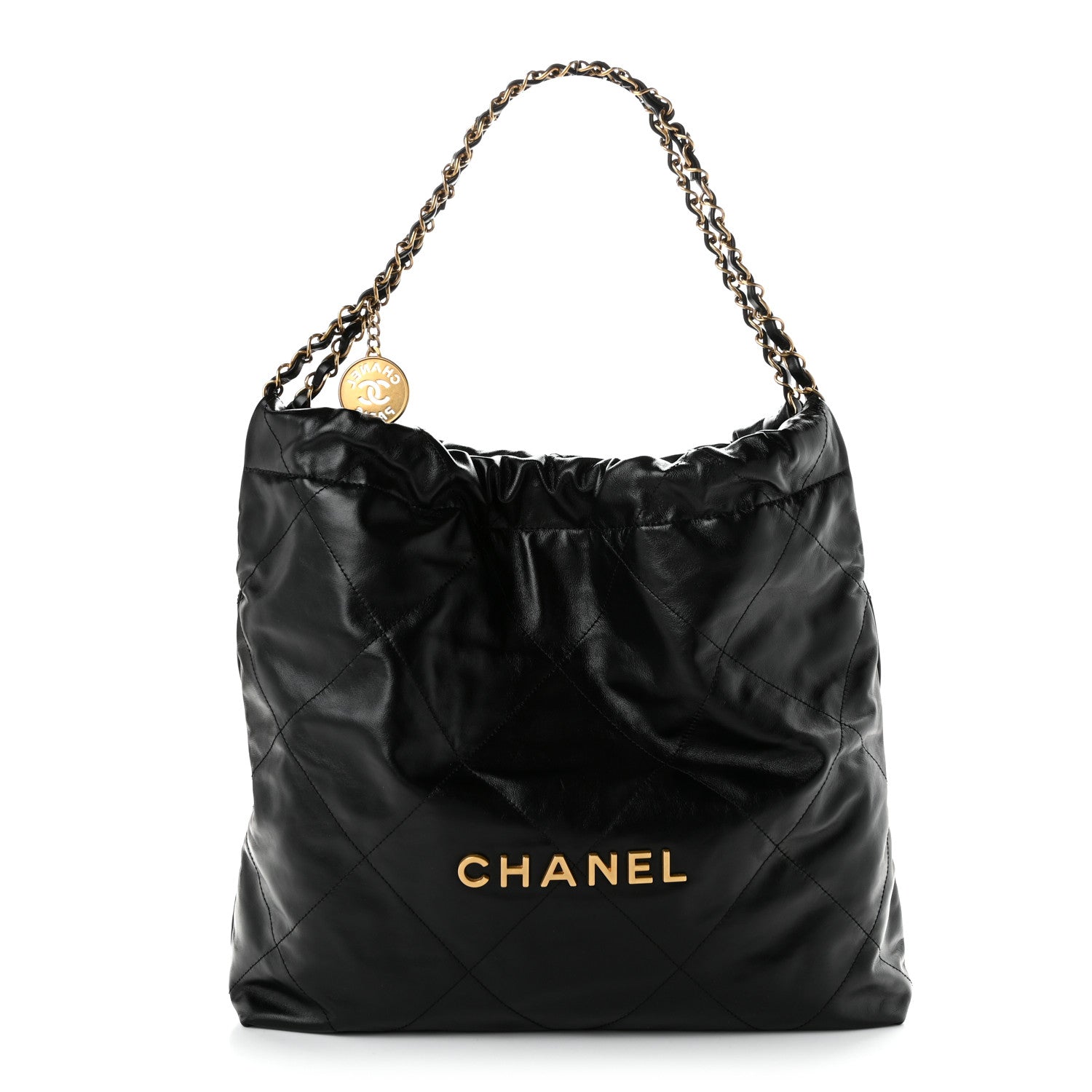 Shiny Calfskin Quilted Chanel 22 Black — view 1