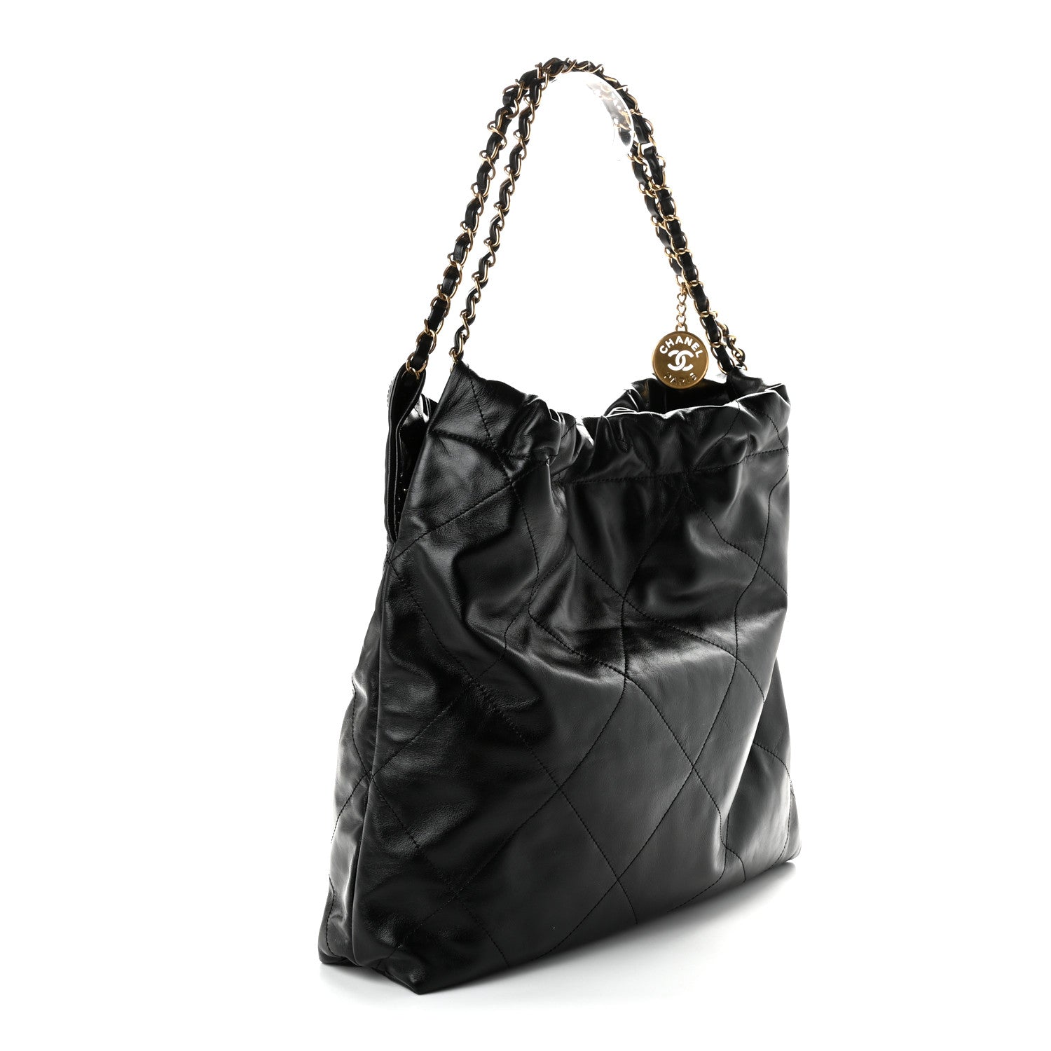 Shiny Calfskin Quilted Chanel 22 Black — view 4