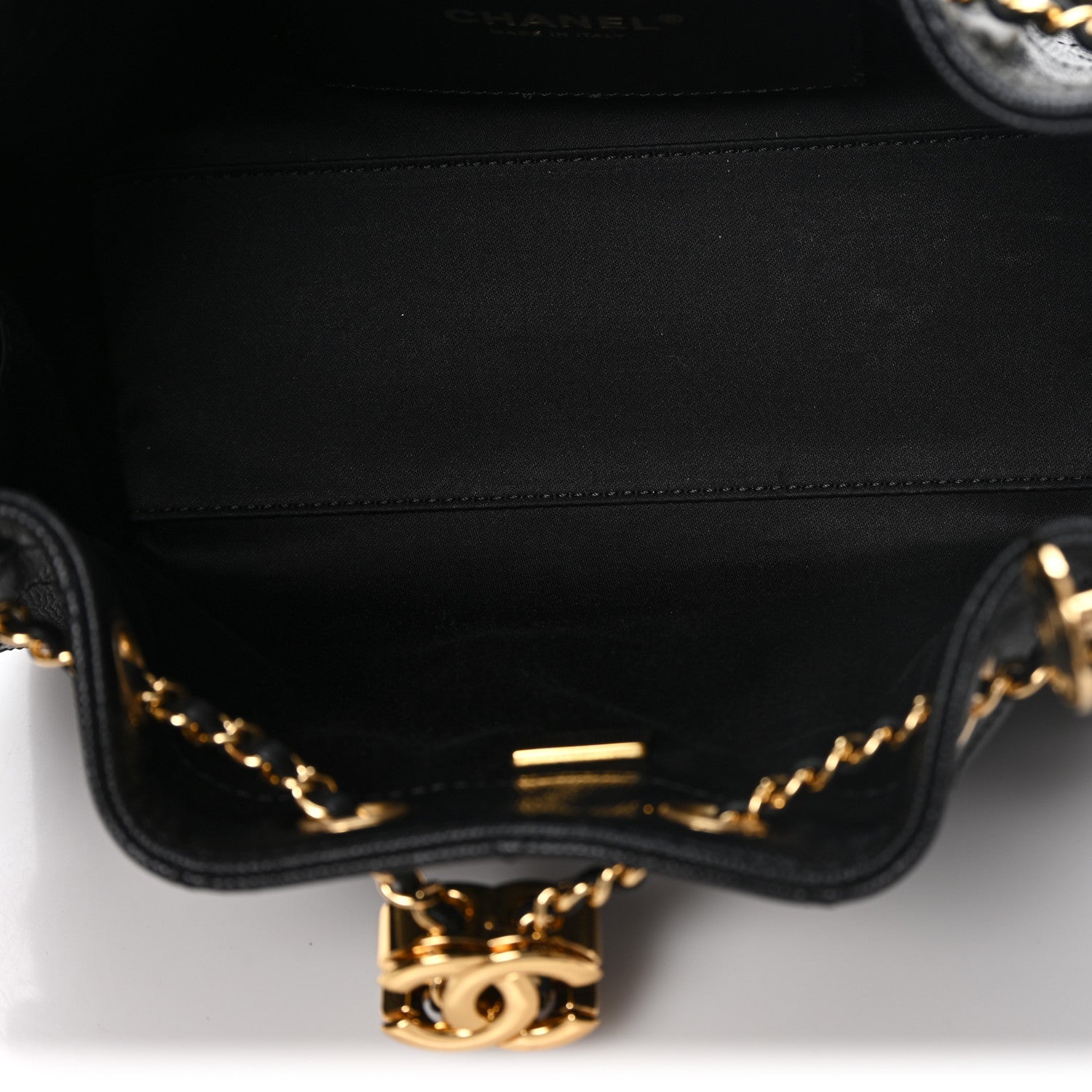 Caviar Quilted Mini Chanel 25 Handbag Black — view 5