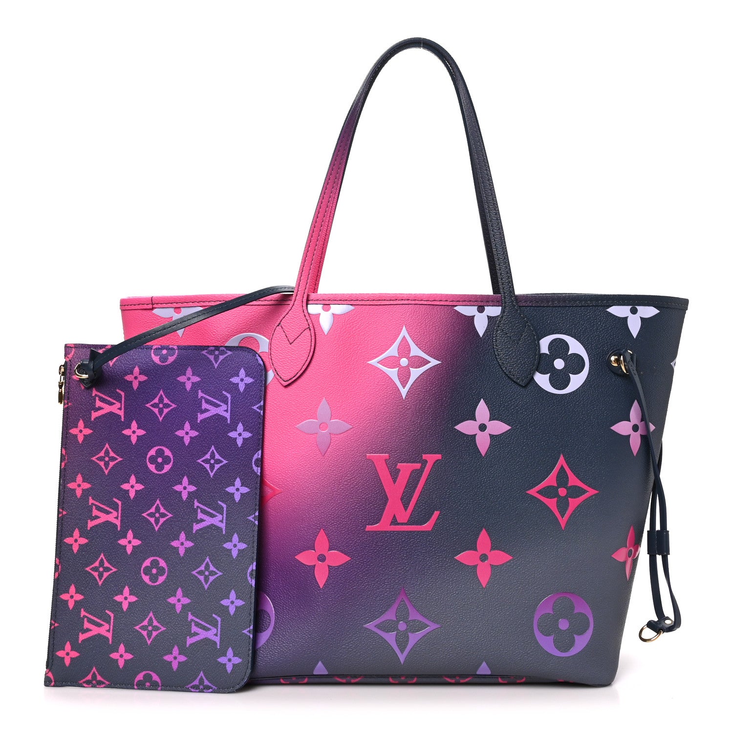 Monogram Giant Spring In The City Neverfull MM Midnight Fuchsia — view 3
