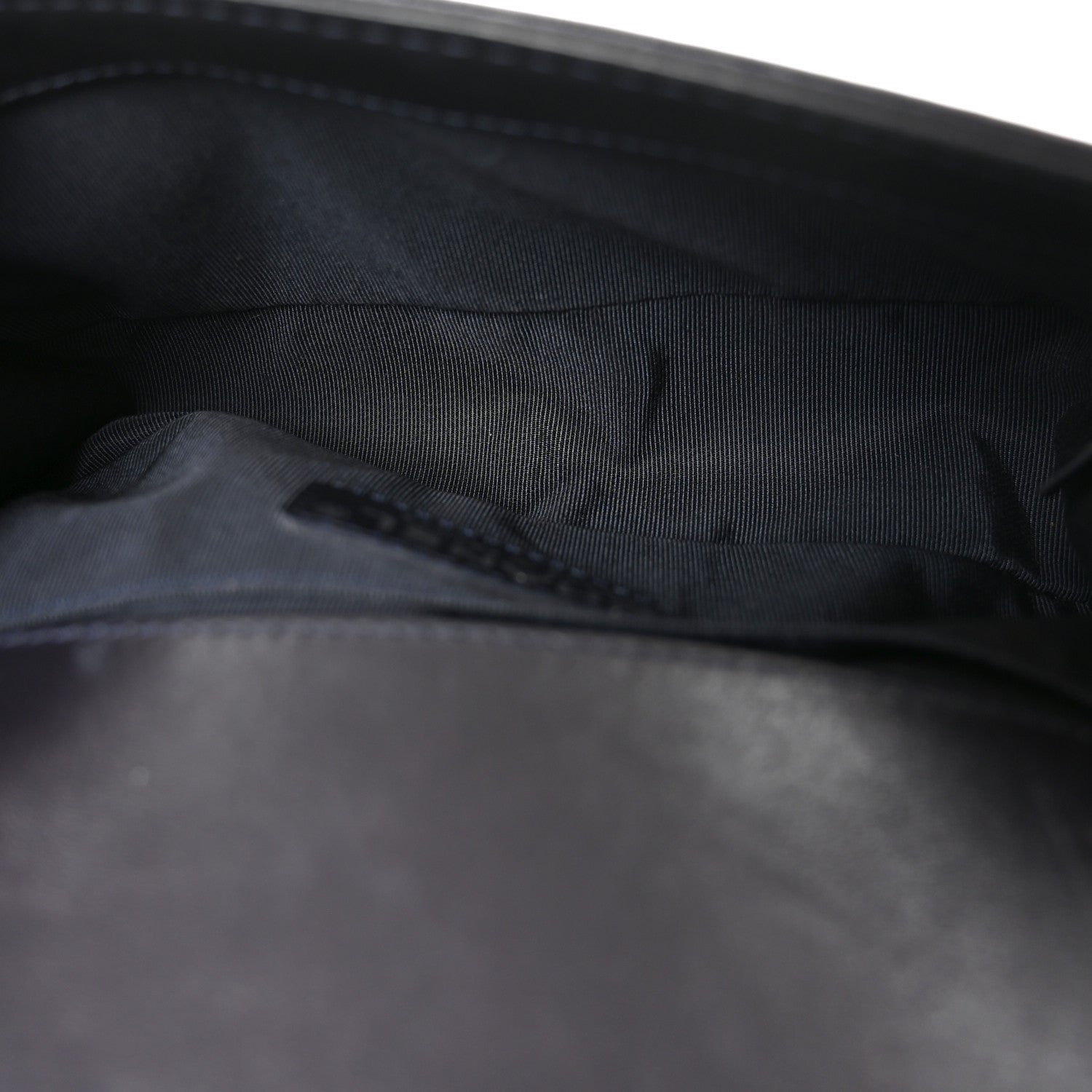 Shiny Goatskin Quilted Small Boy Top Handle Flap Navy Blue — view 5
