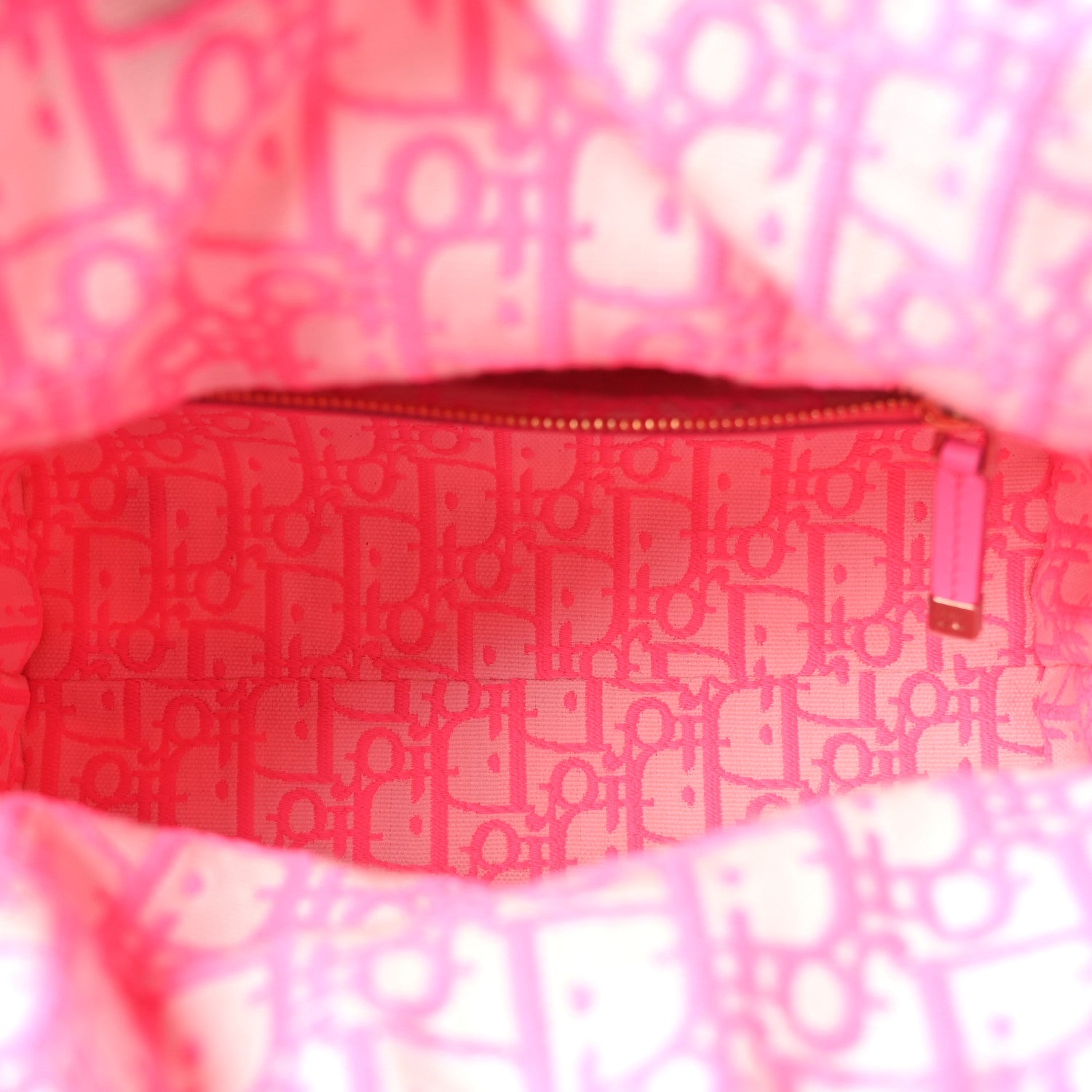 Wicker Oblique Medium Lady Dior Bag Fluorescent Pink — view 5