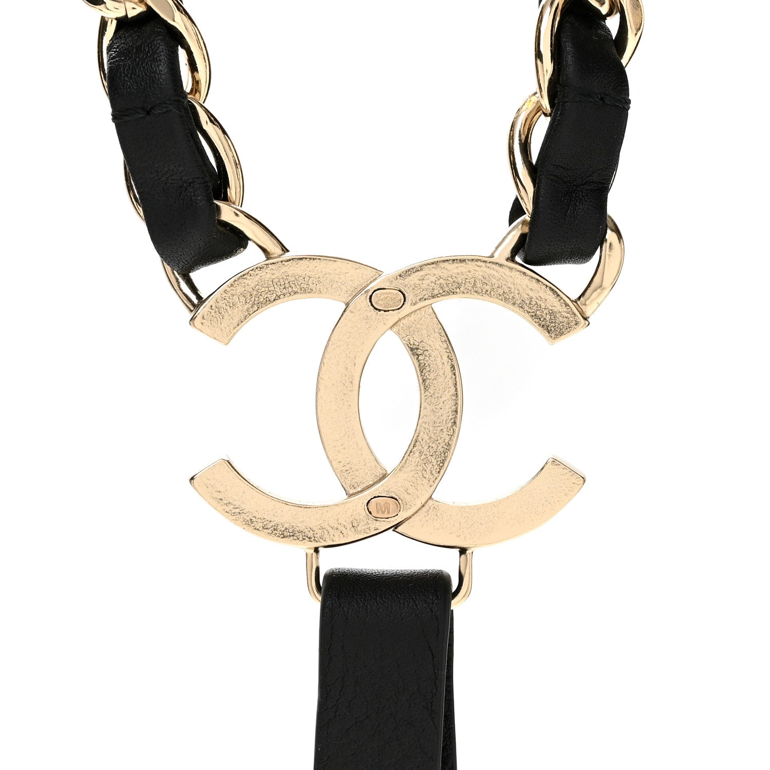 Calfskin CC Chain Suspenders M Black — view 3
