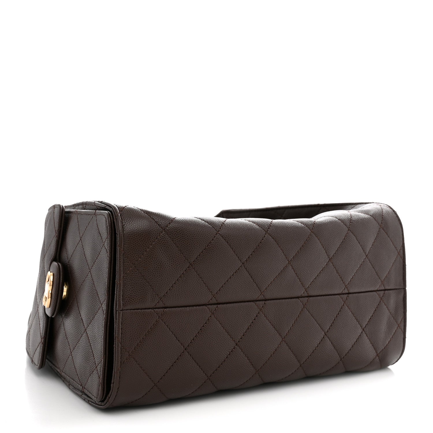 Caviar Quilted Small Chanel 25 Handbag Dark Brown — view 4