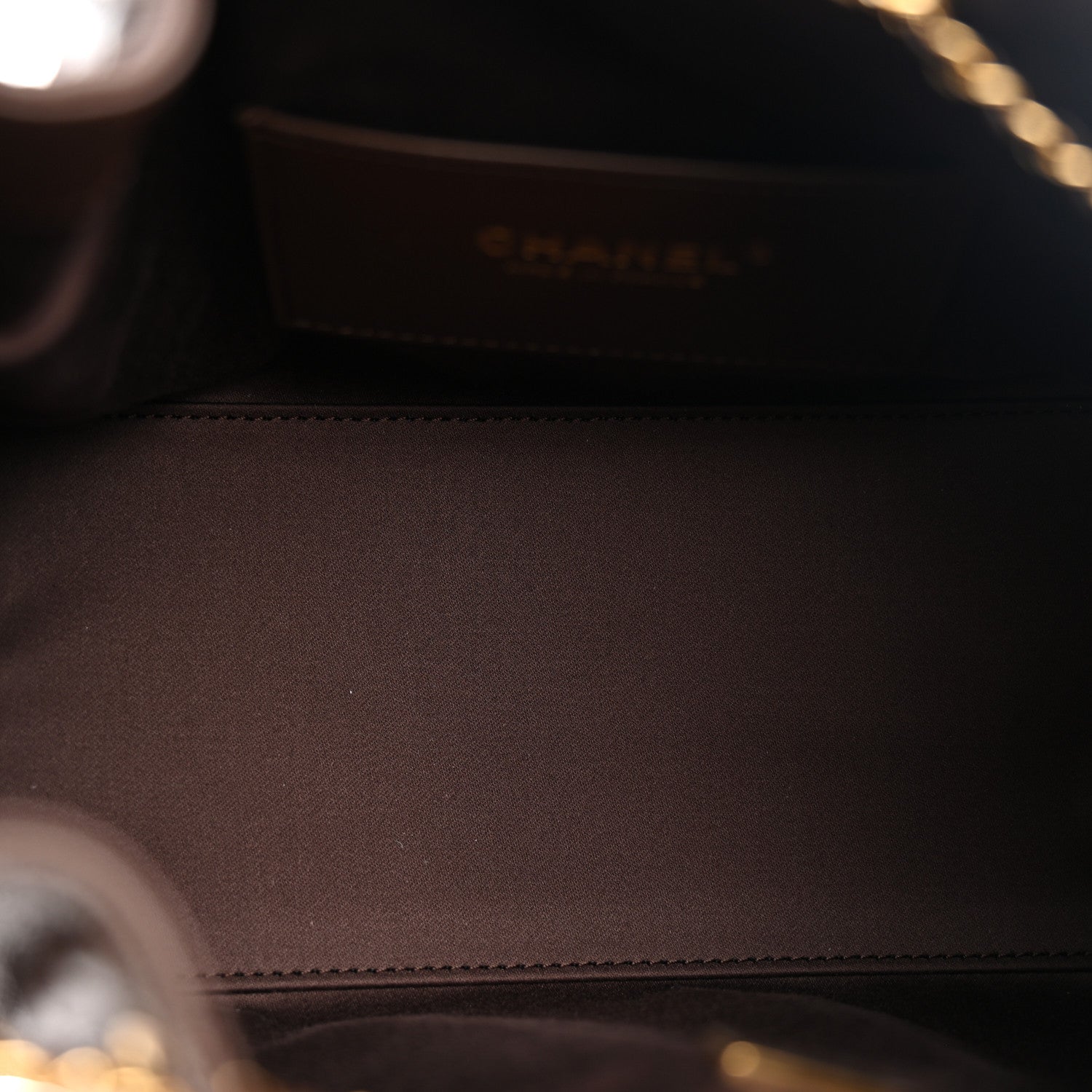 Caviar Quilted Small Chanel 25 Handbag Dark Brown — view 5
