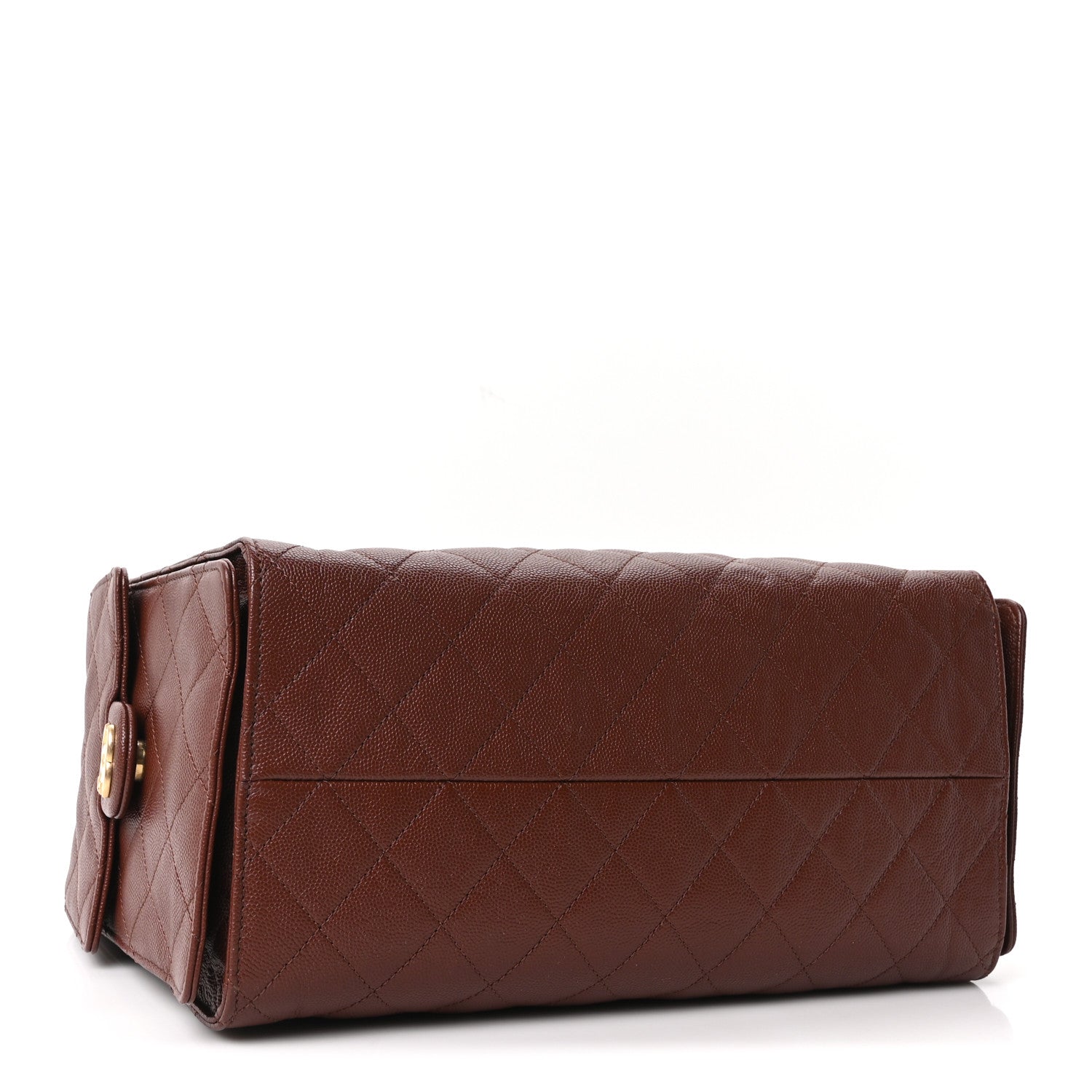 Caviar Quilted Medium Chanel 25 Handbag Dark Brown — view 4
