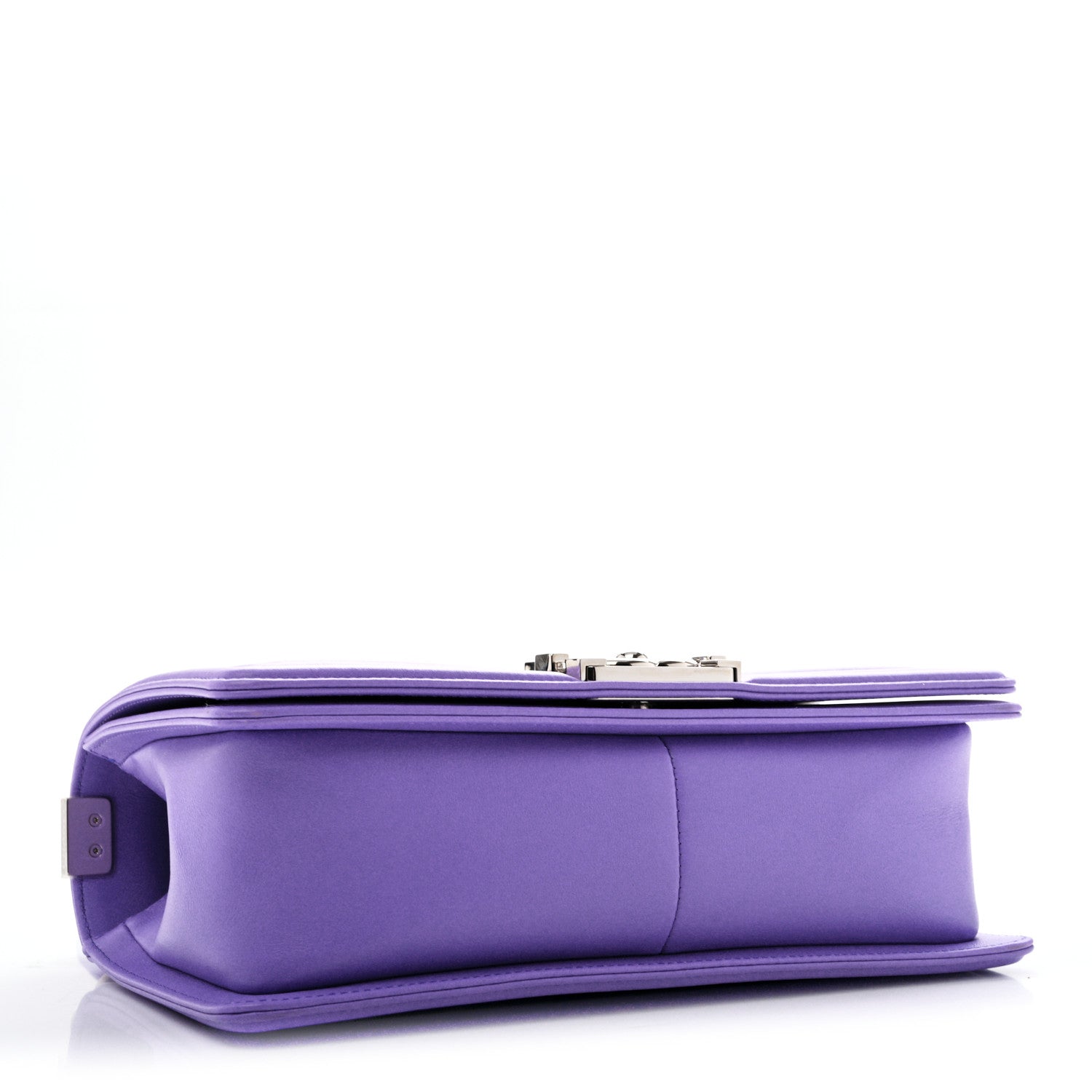 Calfskin Quilted Medium Boy Flap Purple — view 4
