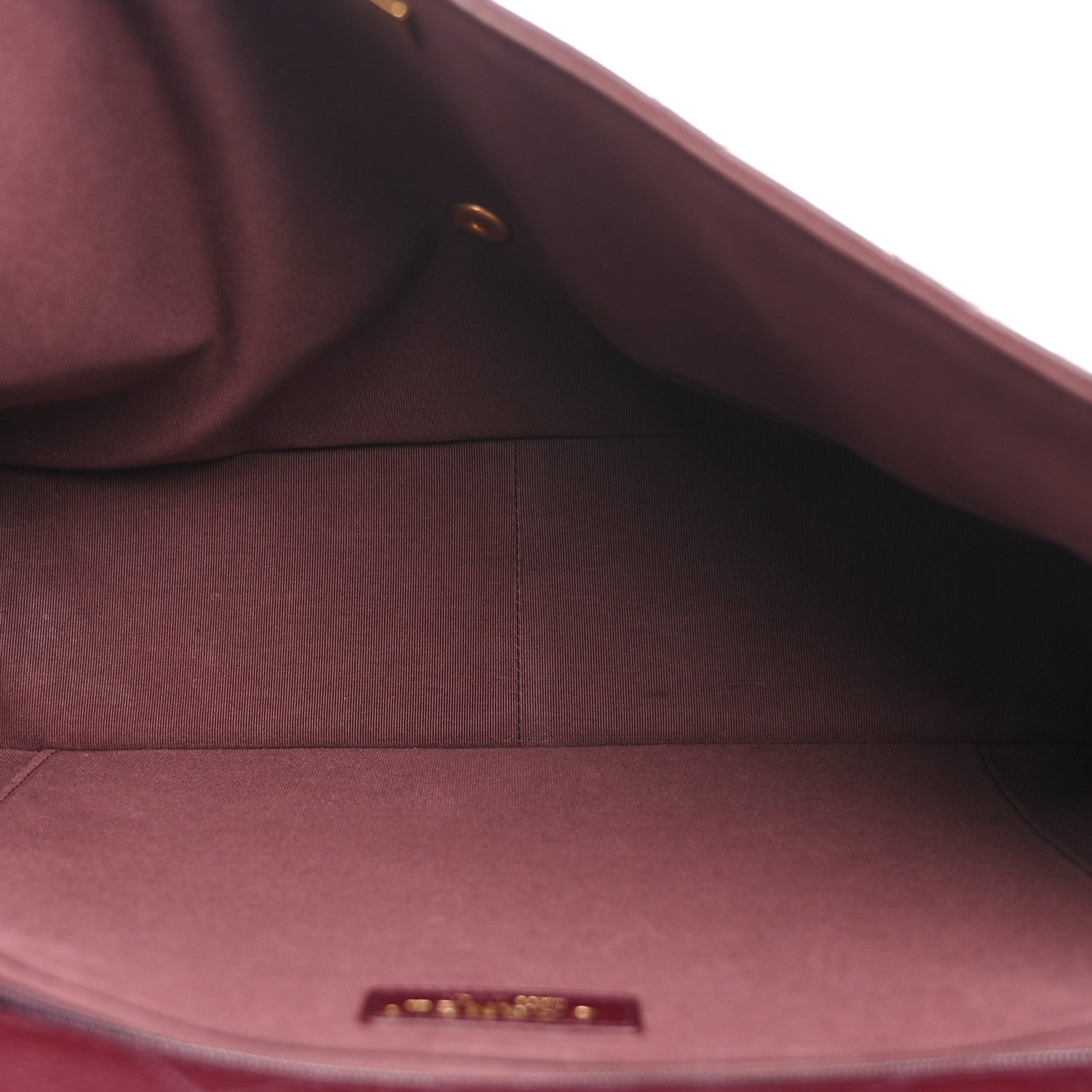 Grained Calfskin Quilted XXL Travel Flap Bag Burgundy — view 5