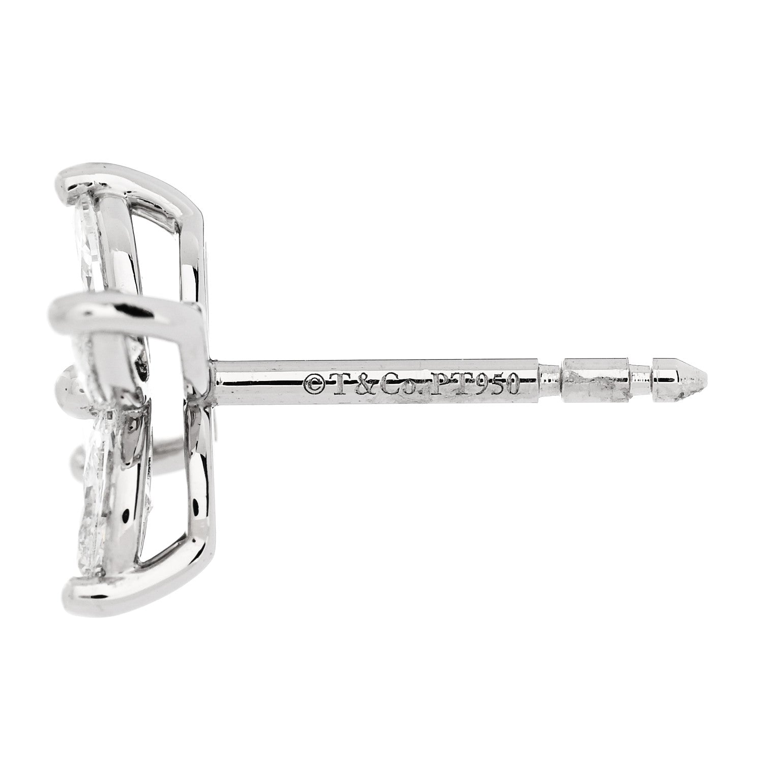 Platinum Diamond .92ct Medium Victoria Earrings — view 4