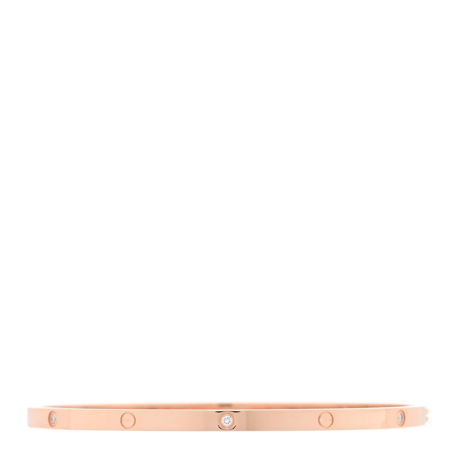 18K Pink Gold 6 Diamond Small LOVE Bracelet 20 — view 2