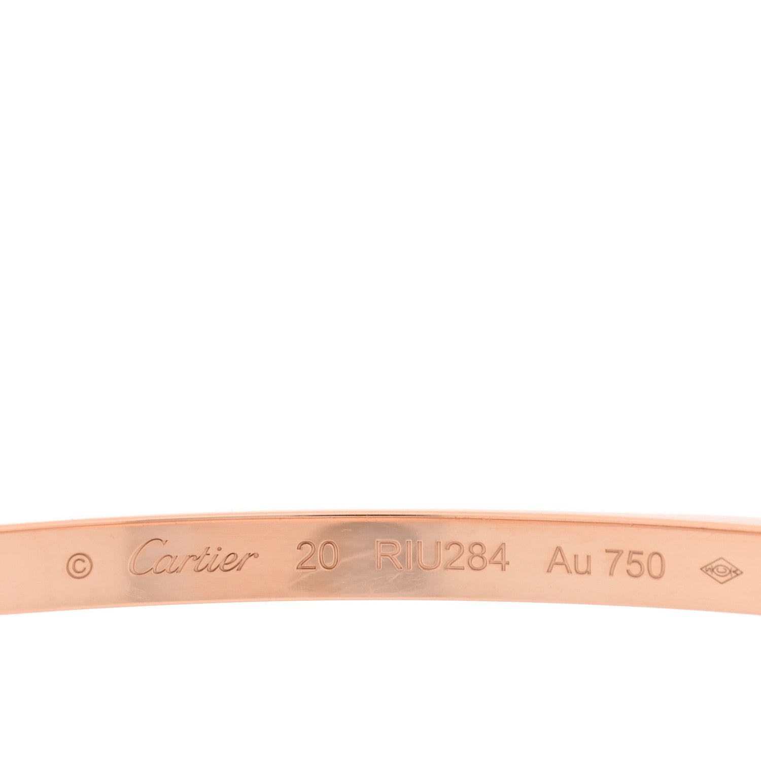 18K Pink Gold 6 Diamond Small LOVE Bracelet 20 — view 5