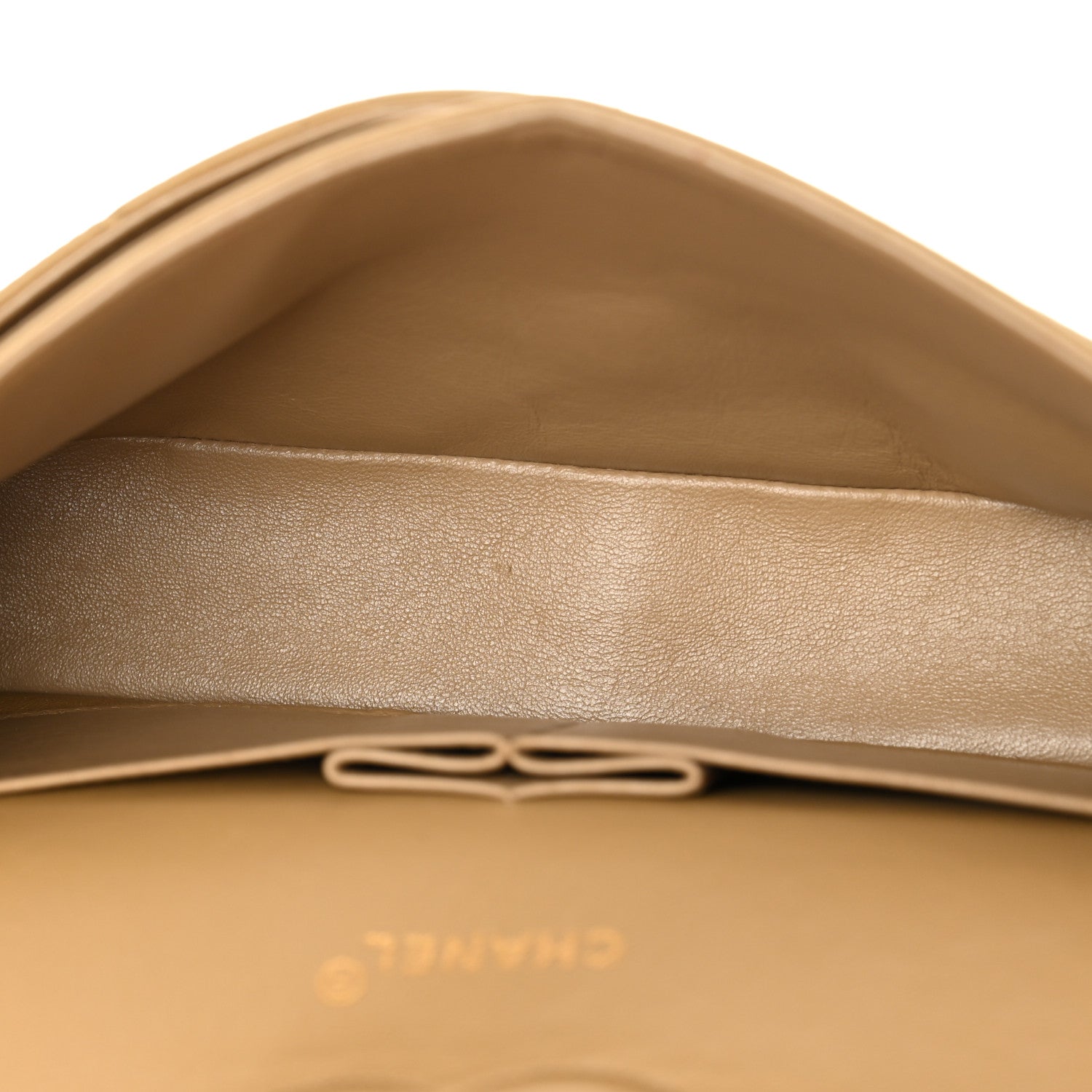 Lambskin Quilted Medium Double Flap Beige — view 5