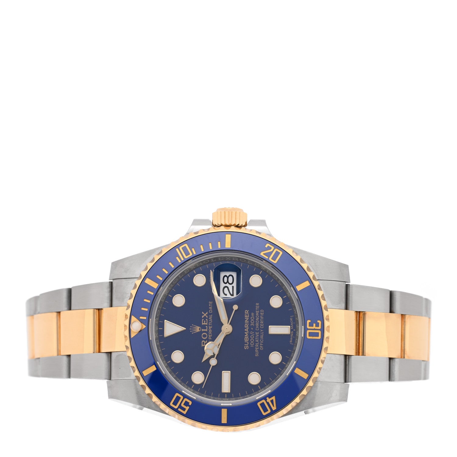 Stainless Steel 18K Yellow Gold 40mm Submariner Date Watch Royal Blue 116613LB — view 2
